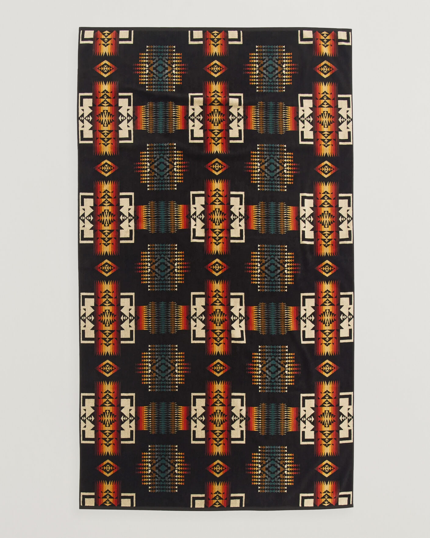 Homme | Tissus | Pendleton | Oversized Jacquard Spa Towel Black