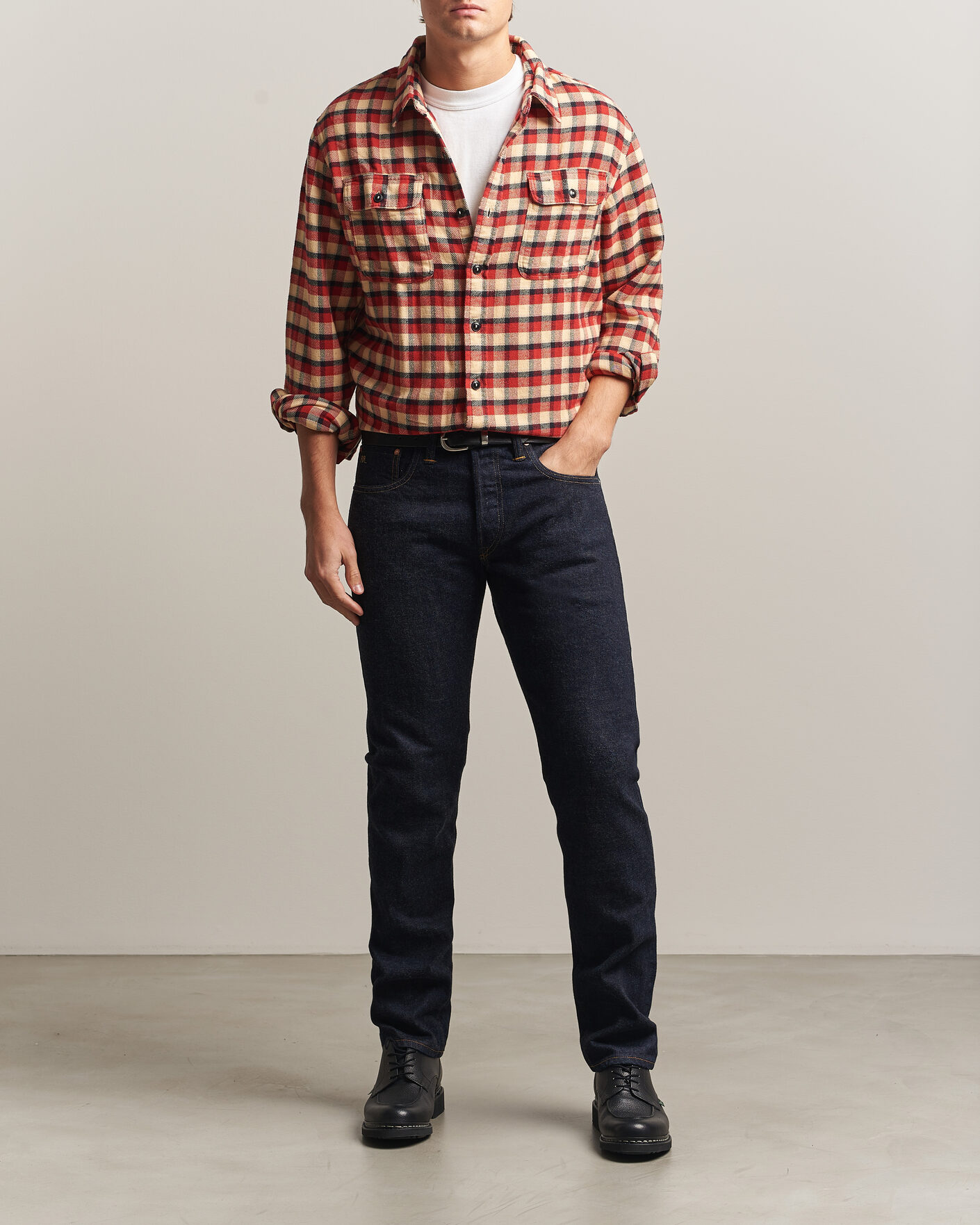 Homme | Jeans | RRL | Slim Fit Selvedge Jeans East/West Rinse