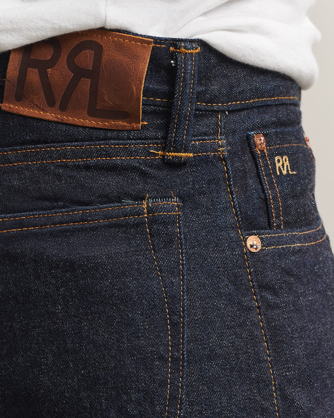 Homme | Jeans | RRL | Slim Fit Selvedge Jeans East/West Rinse