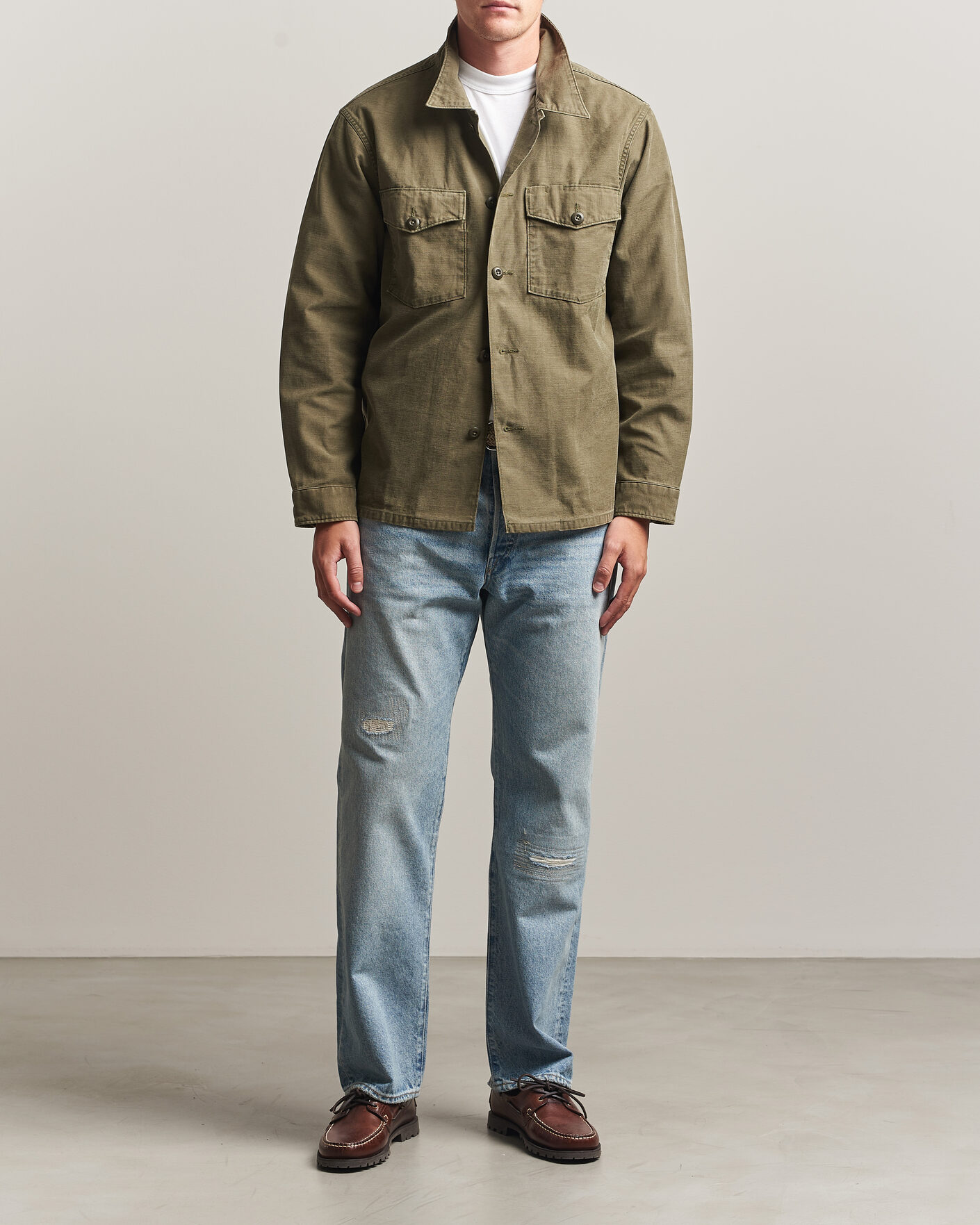 Homme | Jeans | RRL | Vintage Fit Distressed Jeans Bridgeview Wash