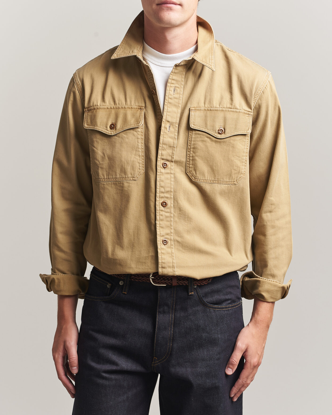 Homme | Chemises | RRL | Officers Shirt Faded Tan
