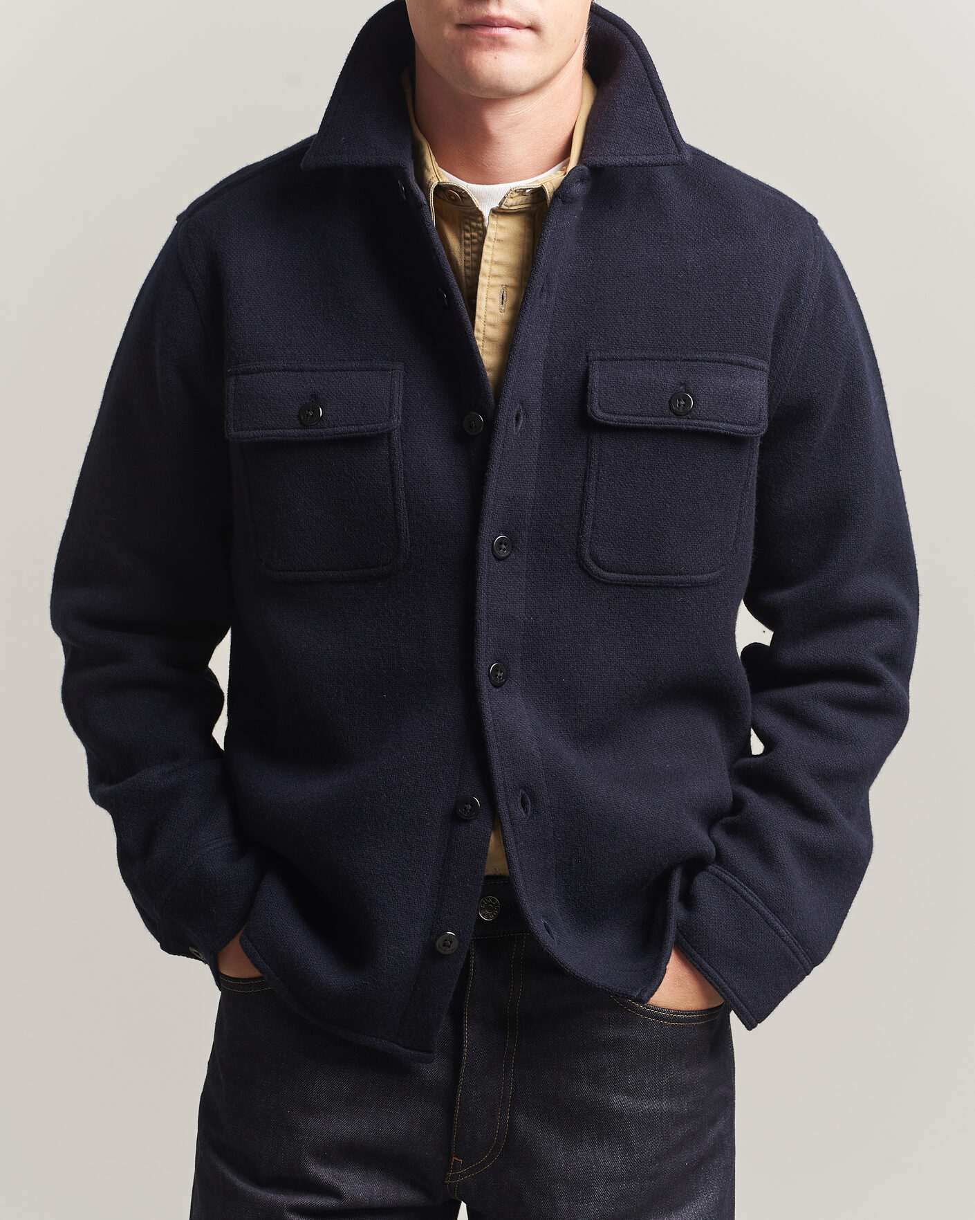 Homme | Chemises | RRL | CPO Cardigan Shirt Navy