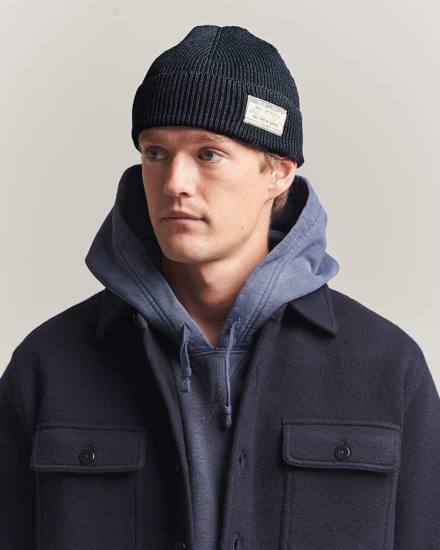 Homme | Bonnets | RRL | Watch Cap Midnight Blue