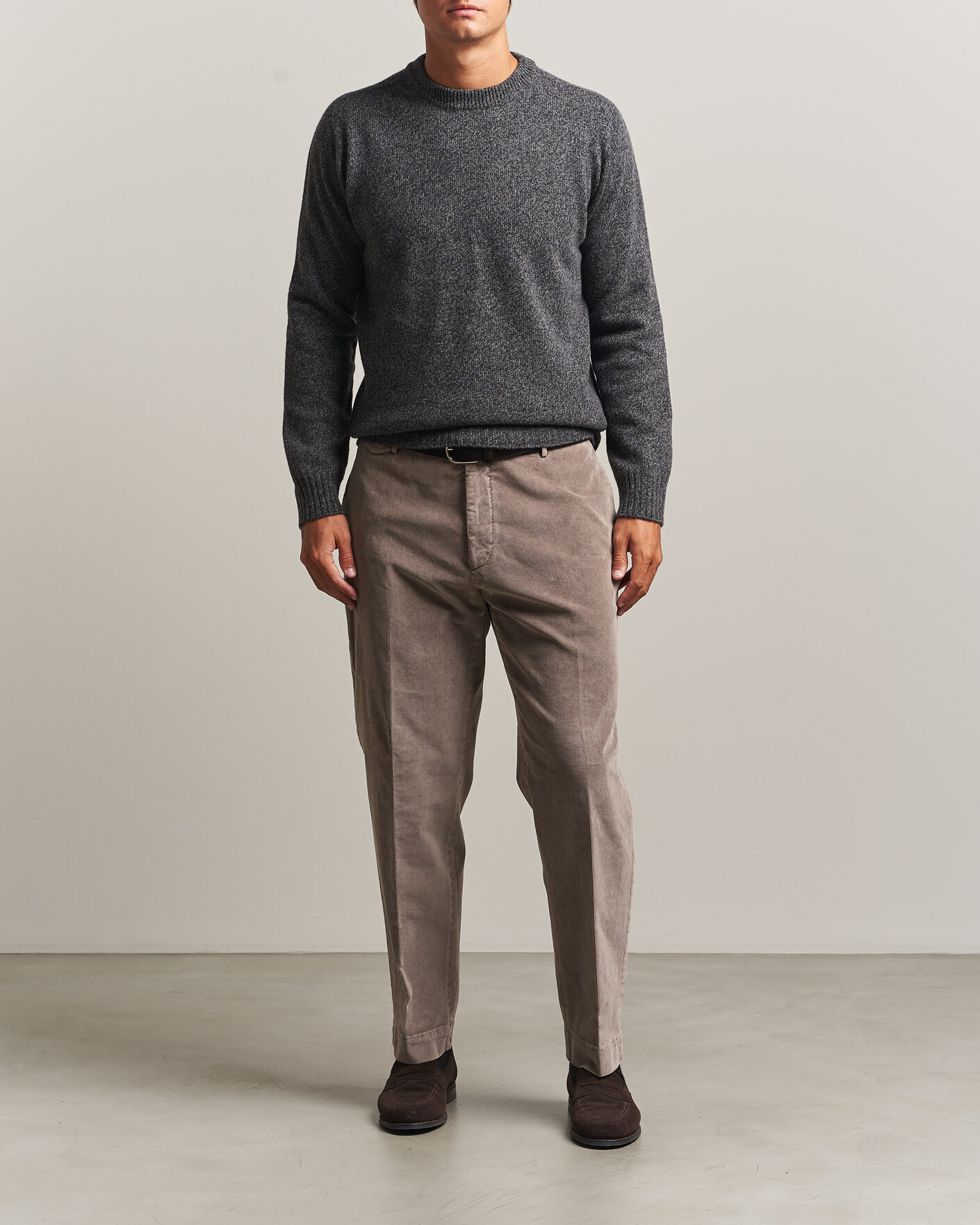 Homme | Pulls Et Tricots | Altea | Wool/Cashmere Crew Neck Pullover Charcoal Melange