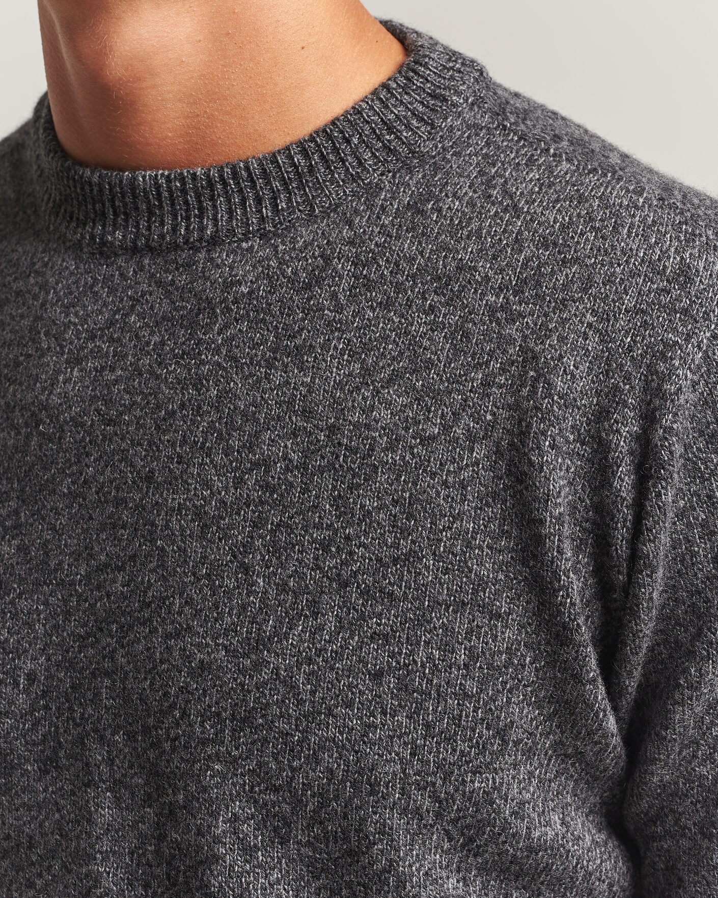 Homme | Pulls Et Tricots | Altea | Wool/Cashmere Crew Neck Pullover Charcoal Melange