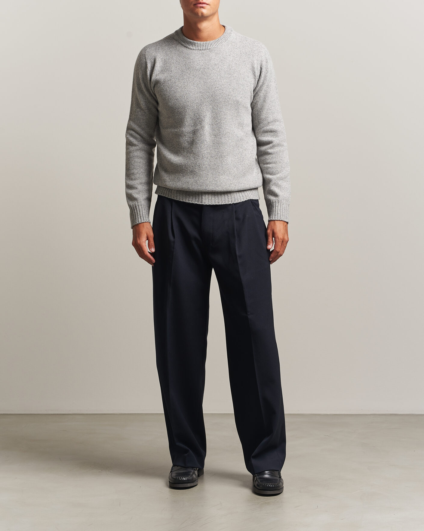 Homme | Pulls Et Tricots | Altea | Wool/Cashmere Crew Neck Pullover Light Grey