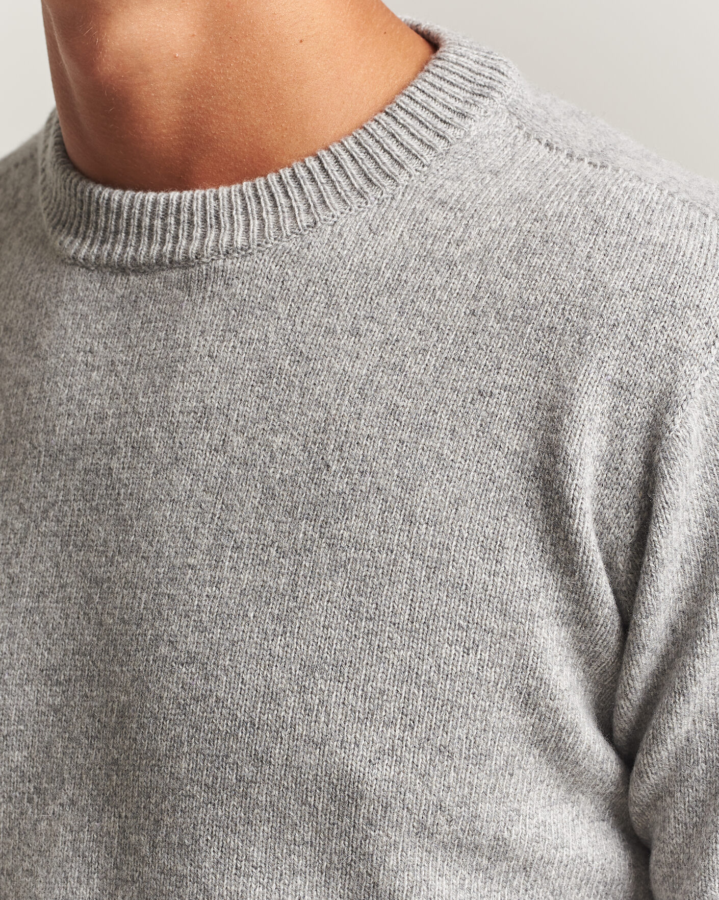 Homme | Pulls Et Tricots | Altea | Wool/Cashmere Crew Neck Pullover Light Grey