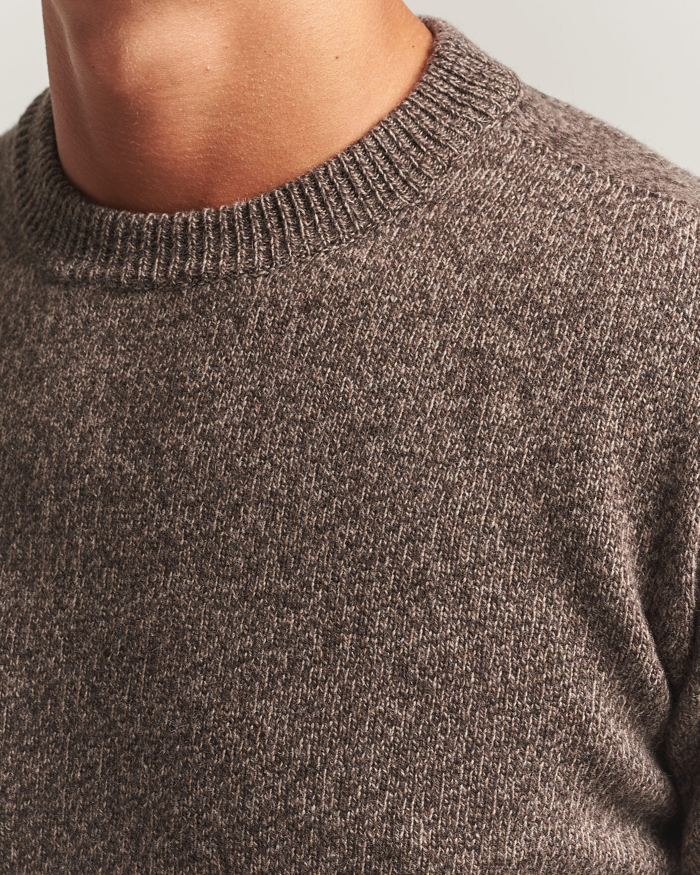 Homme | Pulls Et Tricots | Altea | Wool/Cashmere Crew Neck Pullover Brown Melange