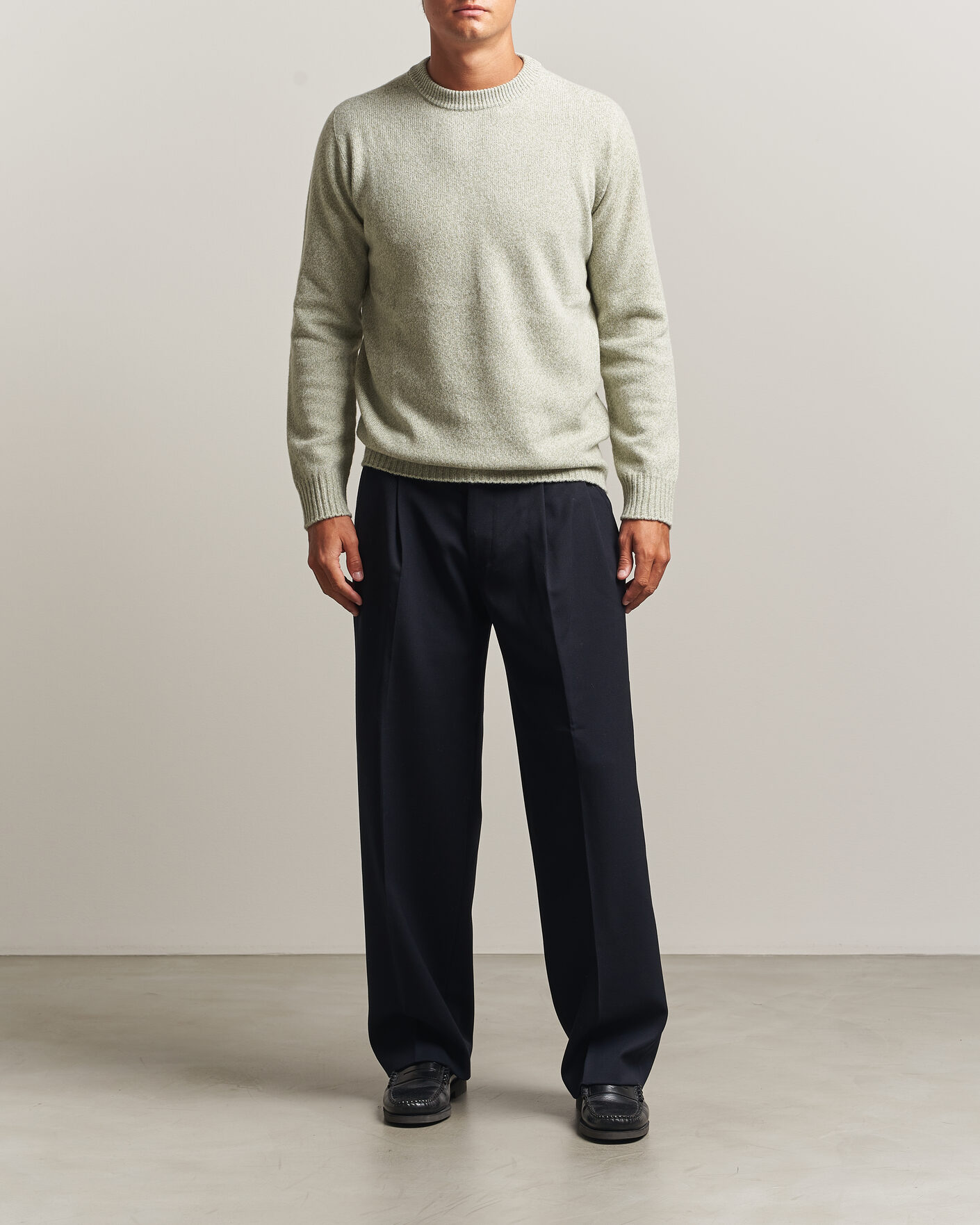 Homme | Pulls Et Tricots | Altea | Wool/Cashmere Crew Neck Pullover Mint Green