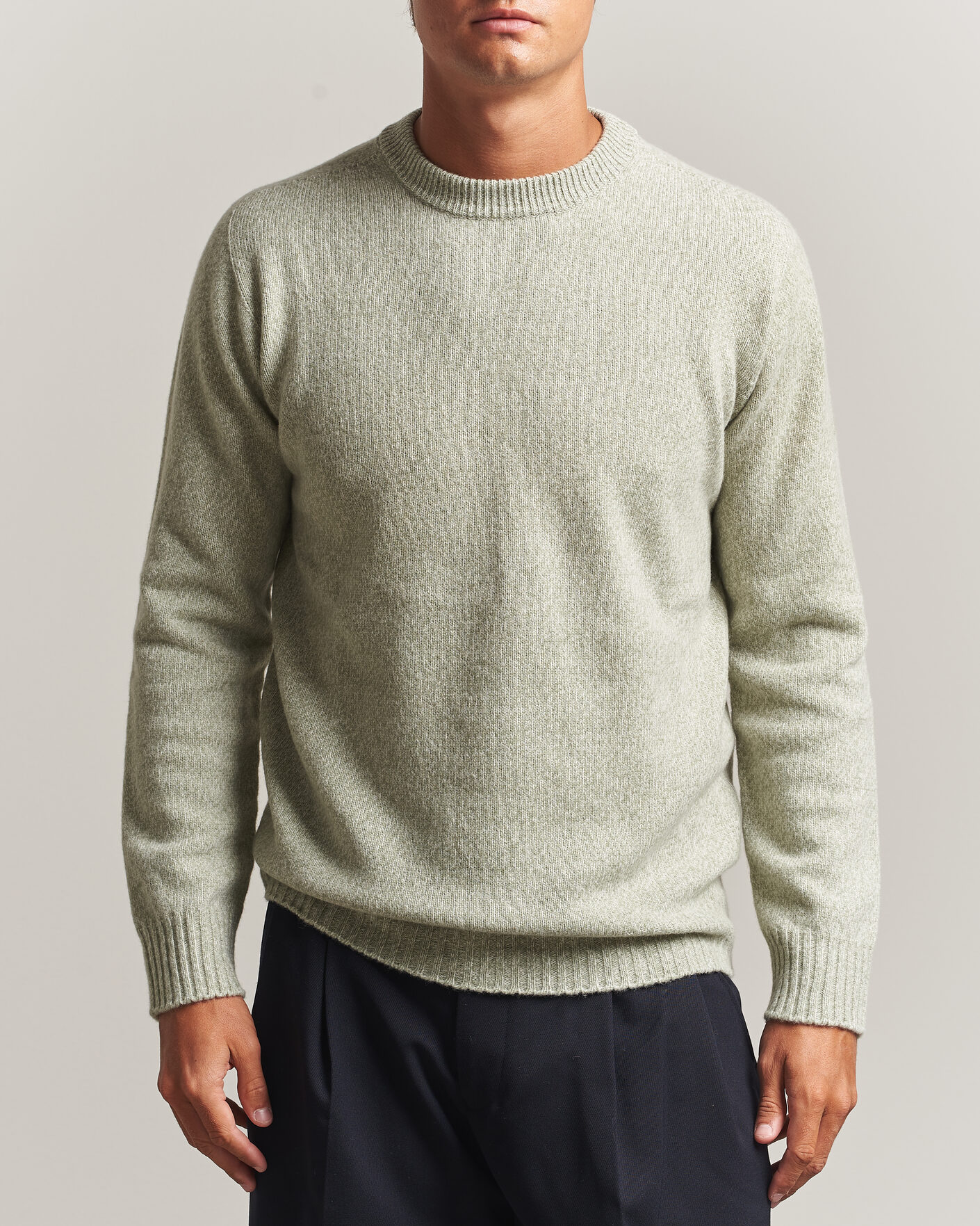 Homme | Pulls Et Tricots | Altea | Wool/Cashmere Crew Neck Pullover Mint Green