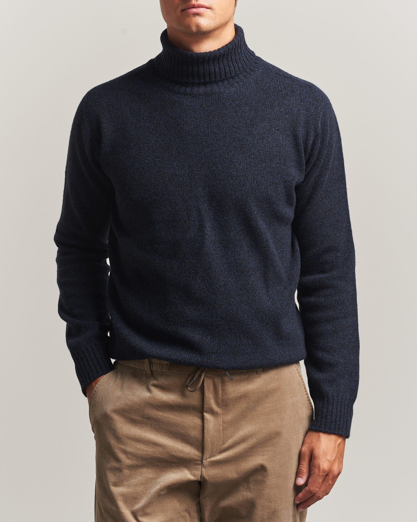 Homme | Pulls Et Tricots | Altea | Wool/Cashmere Rollneck Navy Melange