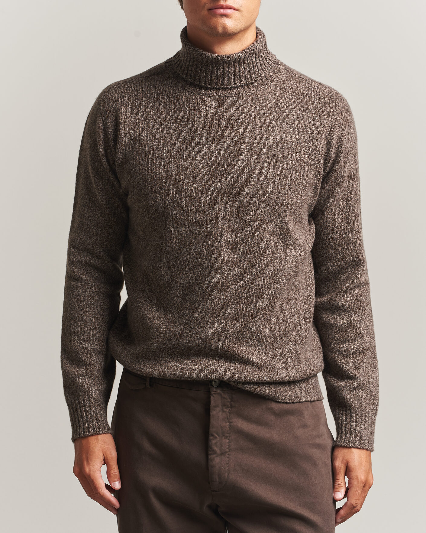 Homme | Pulls Et Tricots | Altea | Wool/Cashmere Rollneck Brown Melange