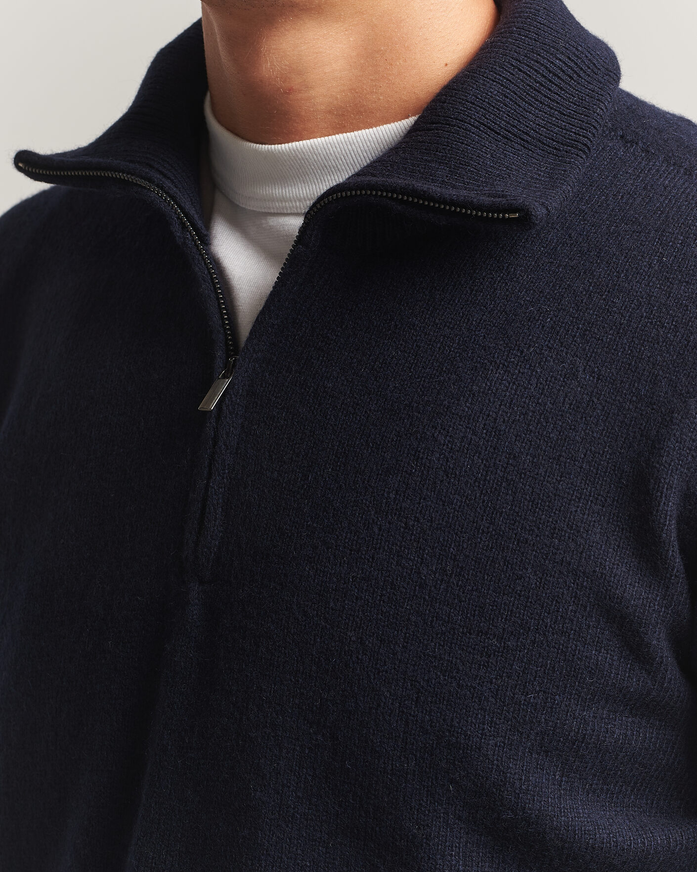Homme | Pulls Et Tricots | Altea | Wool/Cashmere Half Zip Navy