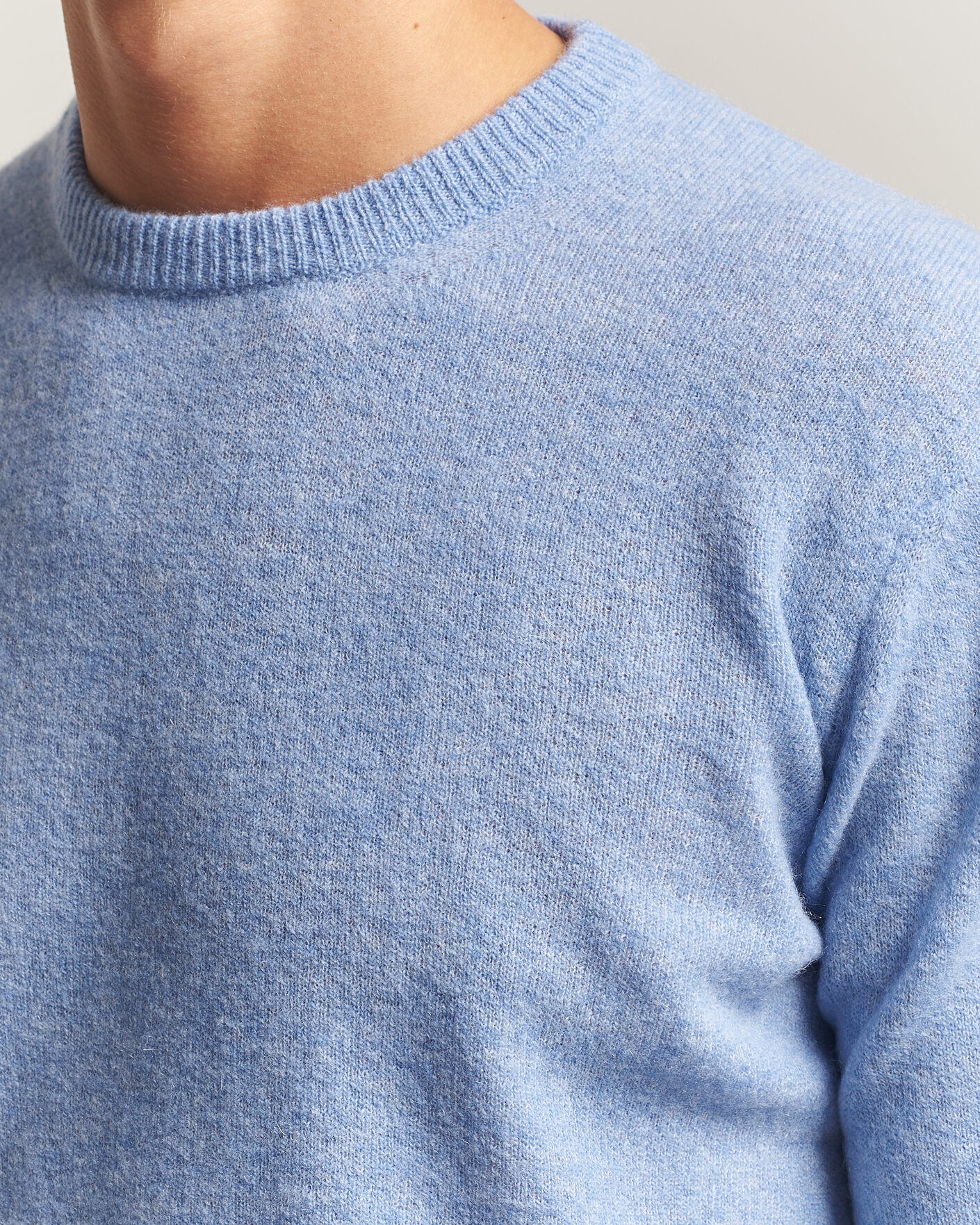 Homme | Pulls Et Tricots | Altea | Cloud Cashmere Blend Sweater Sky Blue