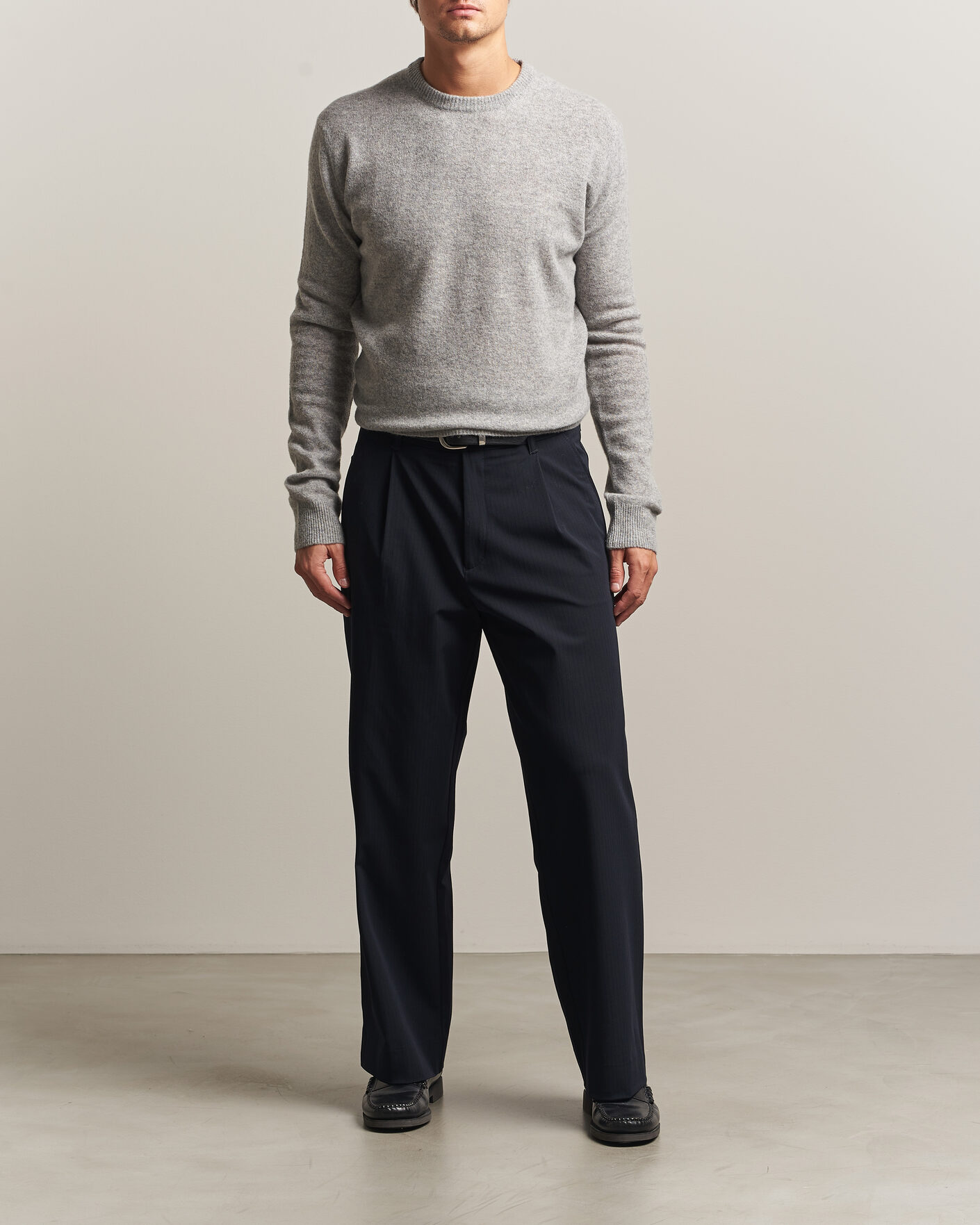 Homme | Pulls Et Tricots | Altea | Cloud Cashmere Blend Sweater Grey Melange