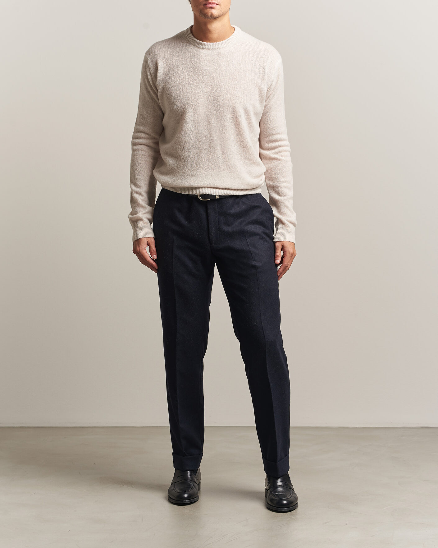 Homme | Pulls Et Tricots | Altea | Cloud Cashmere Blend Sweater Latte
