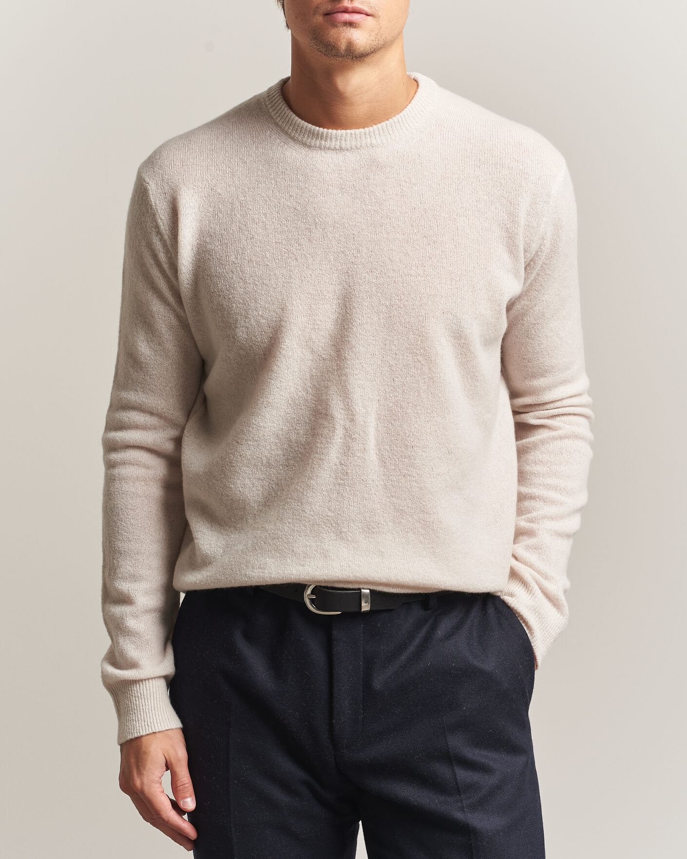 Homme | Pulls Et Tricots | Altea | Cloud Cashmere Blend Sweater Latte