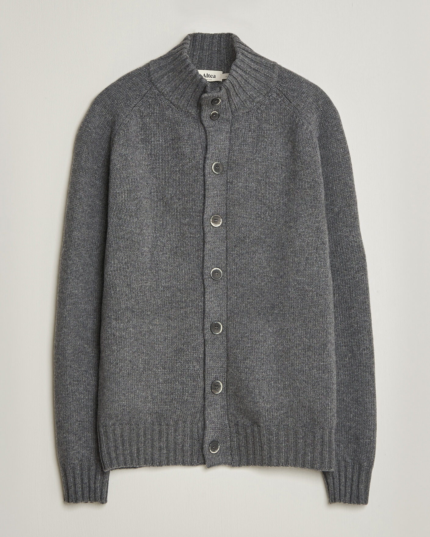 Homme | Pulls Et Tricots | Altea | Raglan Sleeve Buttoned Cardigan Grey Melange