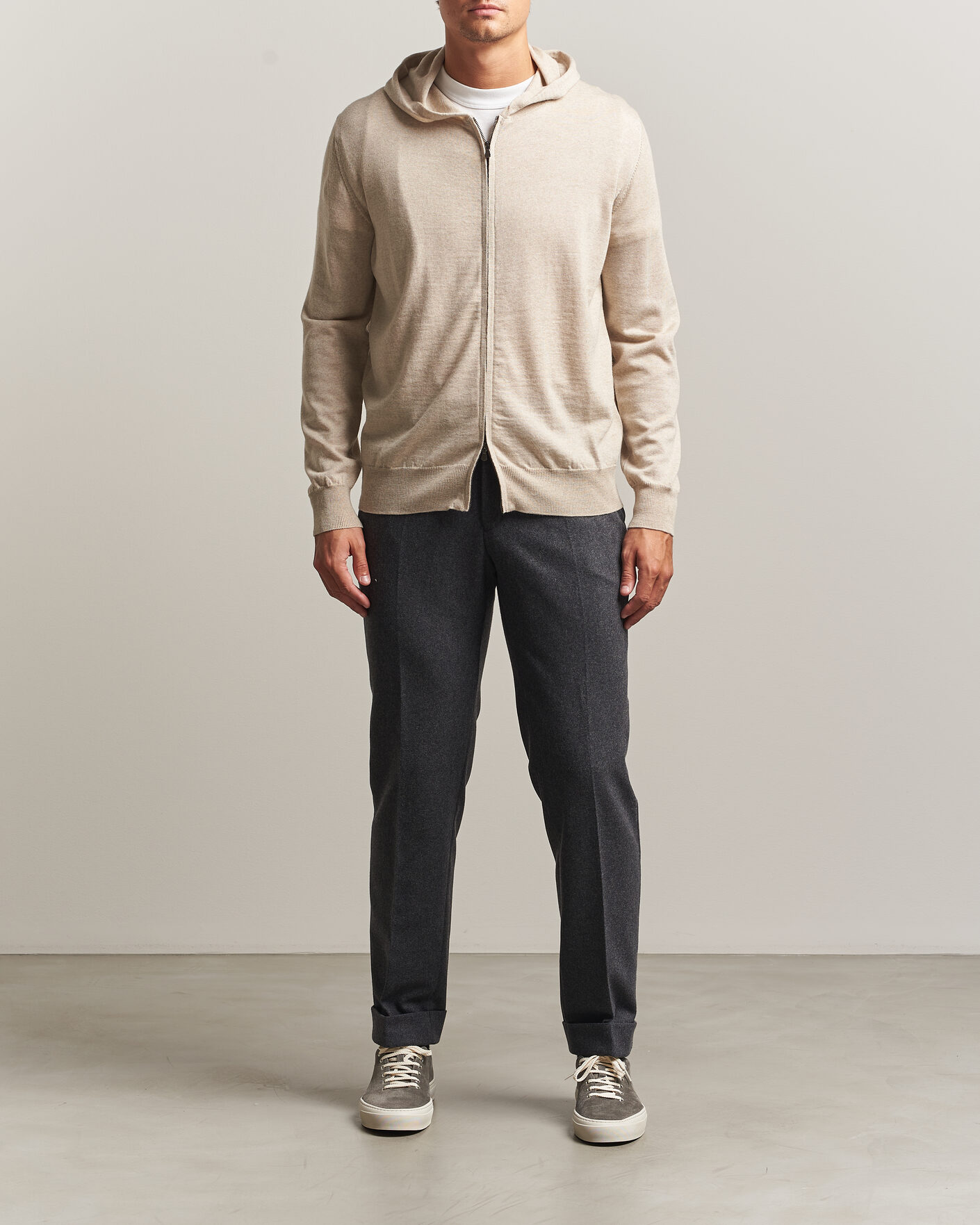 Homme | Pulls Et Tricots | Altea | Merino Wool Cardigan Beige