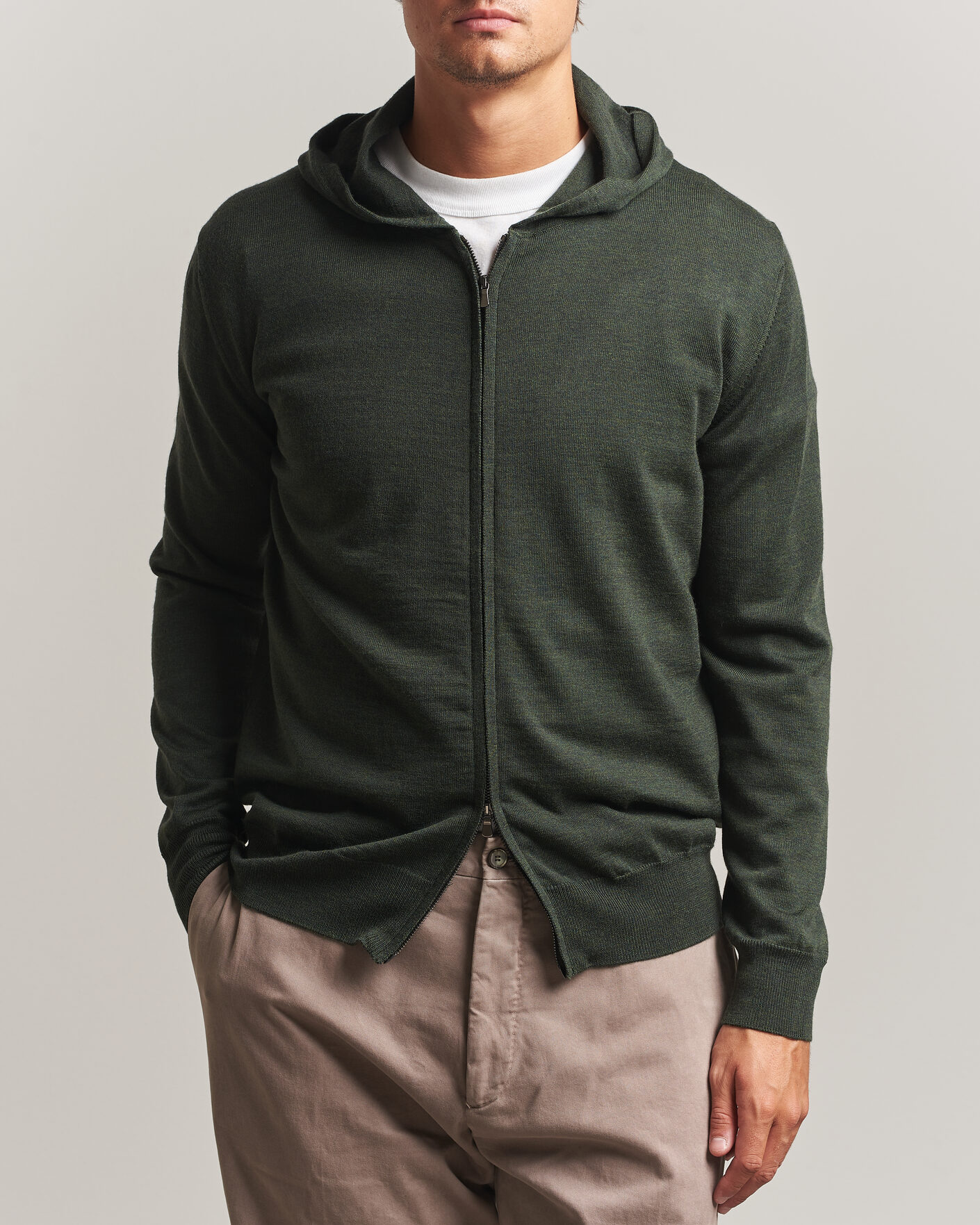 Homme | Pulls Et Tricots | Altea | Merino Wool Cardigan Dark Military