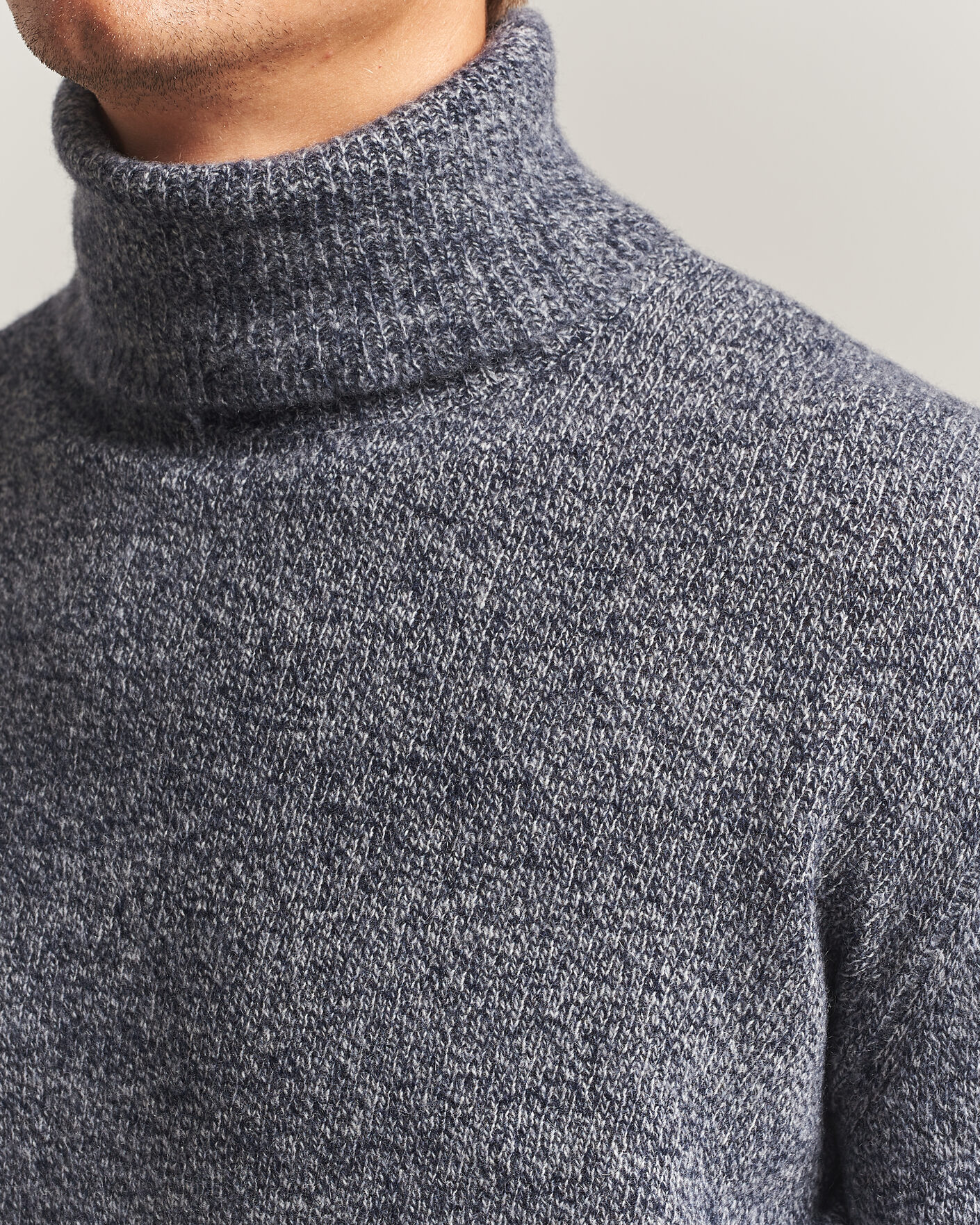 Homme | Pulls Et Tricots | Altea | Cloud Cashmere Blend Rollneck Navy Melange
