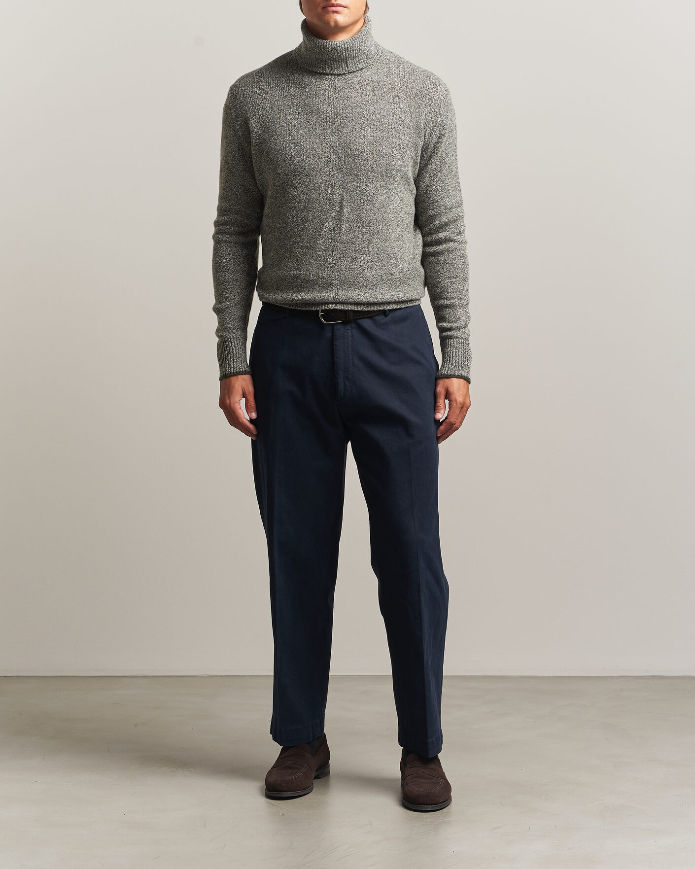 Homme | Pulls Et Tricots | Altea | Cloud Cashmere Blend Rollneck Green Melange