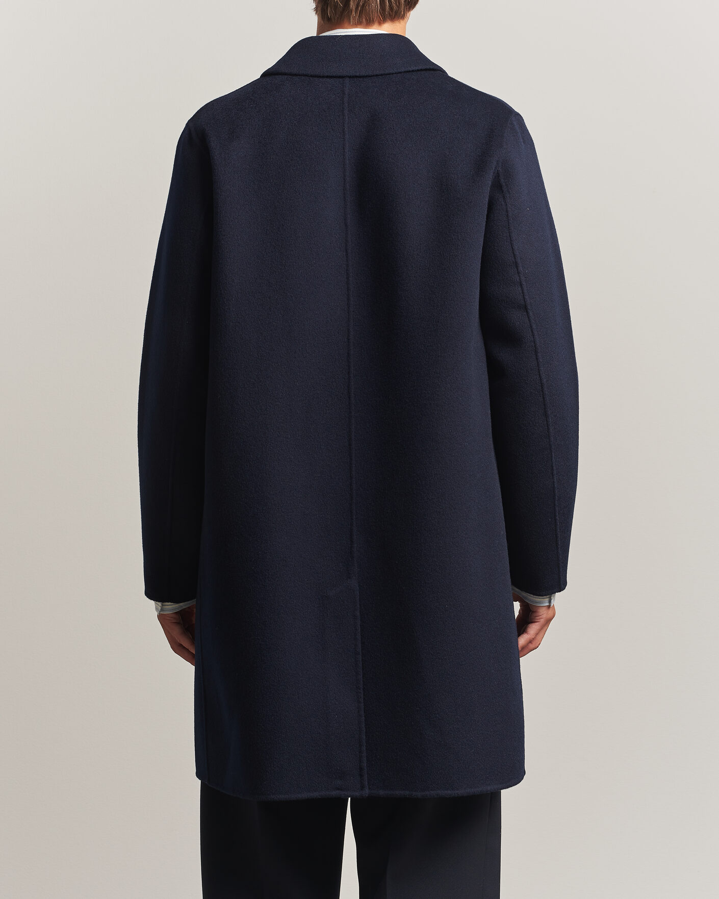 Homme | Manteaux Et Vestes | Aspesi | Double Wool Coat Navy