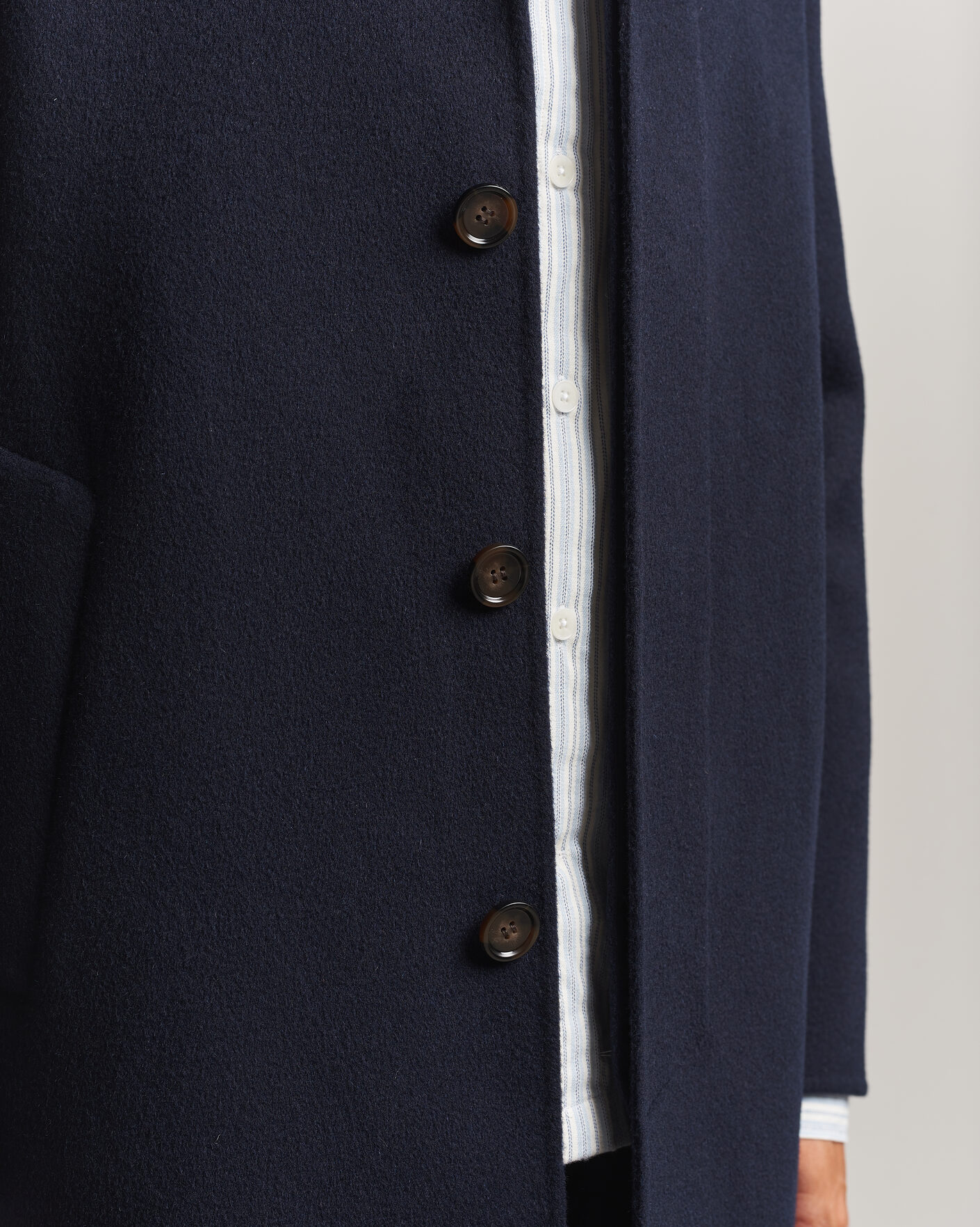Homme | Manteaux Et Vestes | Aspesi | Double Wool Coat Navy