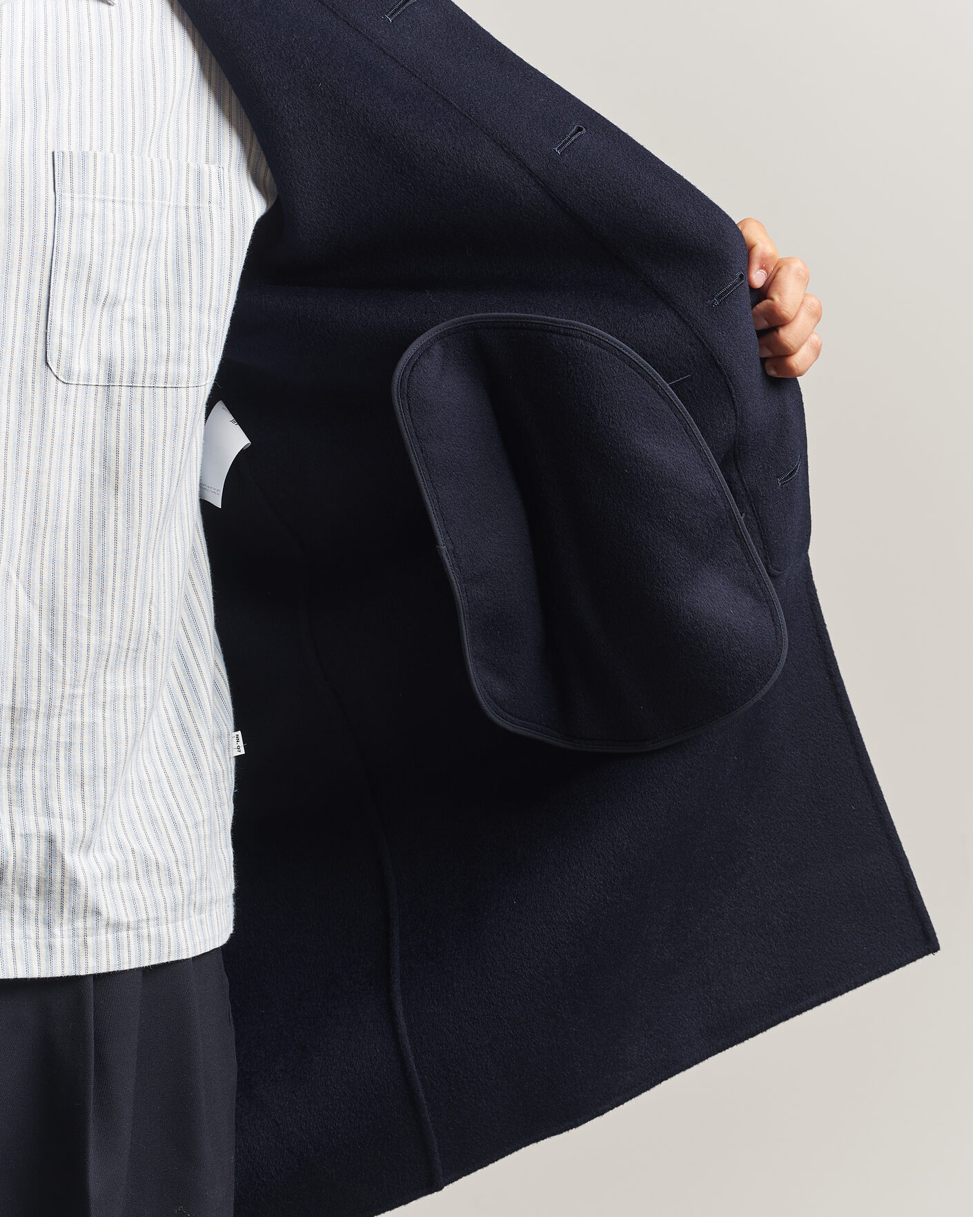 Homme | Manteaux Et Vestes | Aspesi | Double Wool Coat Navy