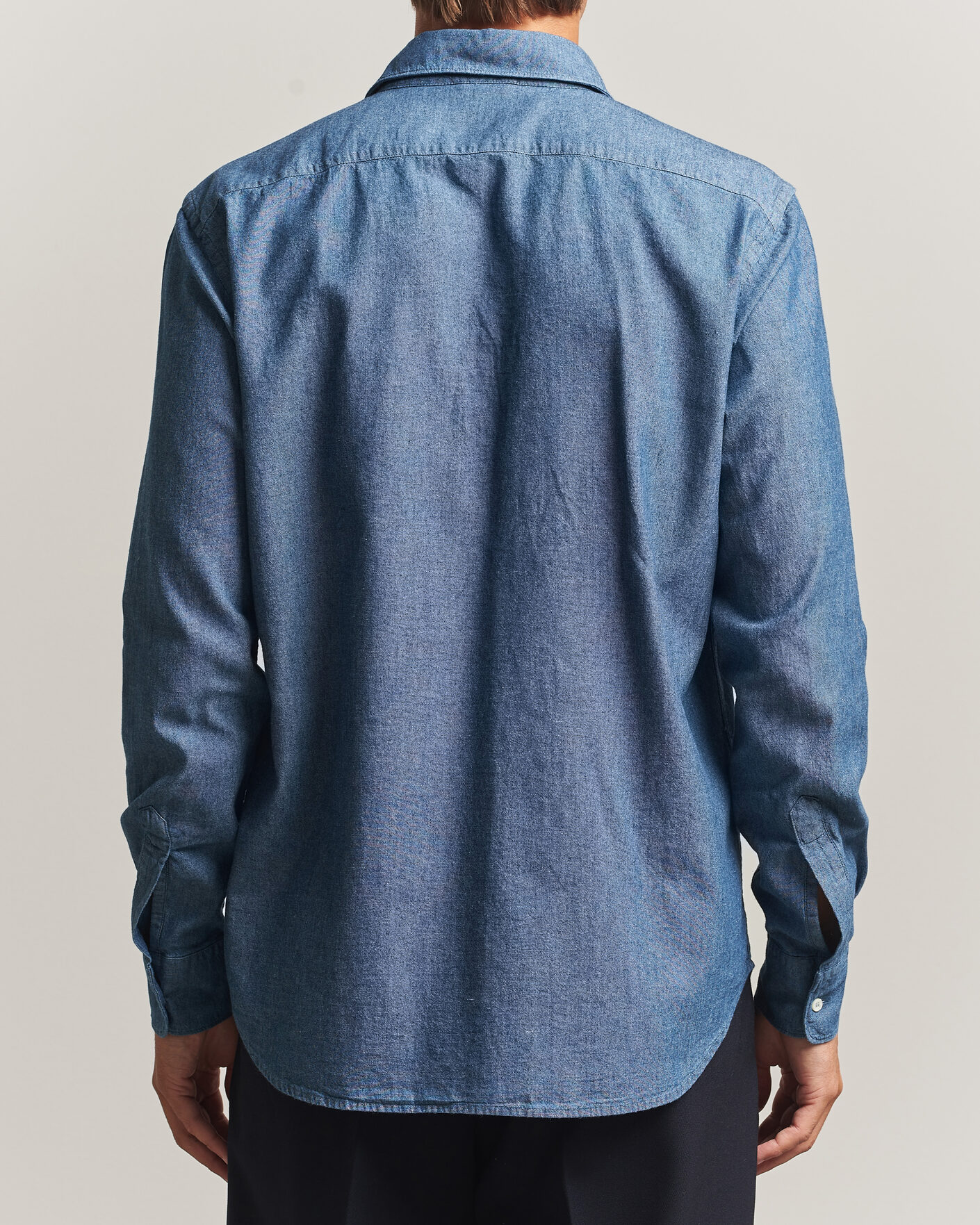 Homme | Chemises | Aspesi | Chambray Shirt Blue Denim