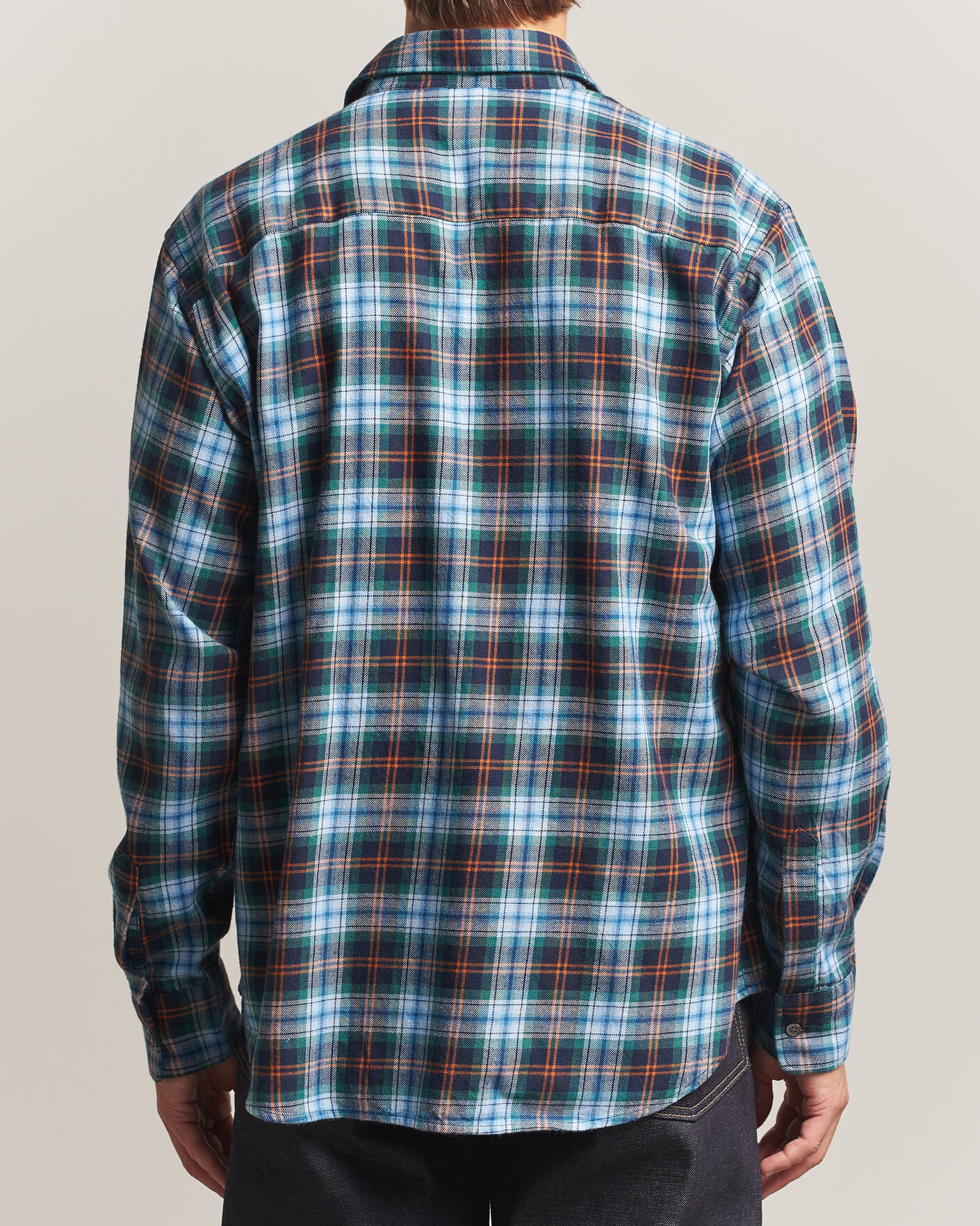 Homme | Chemises | Aspesi | Flannel Shirt Blue Check