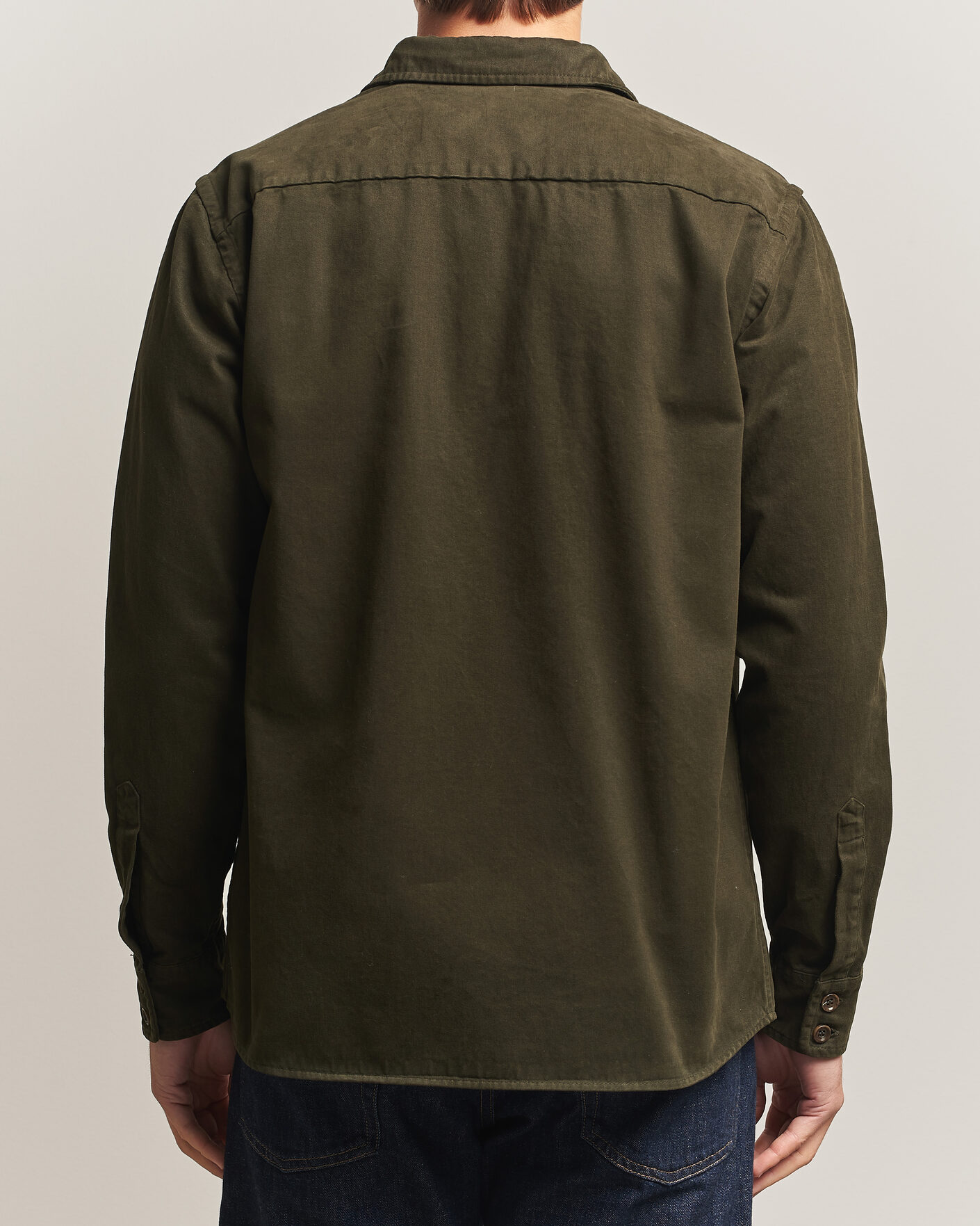 Homme | Chemises | Aspesi | Twill Cotton Overshirt Military