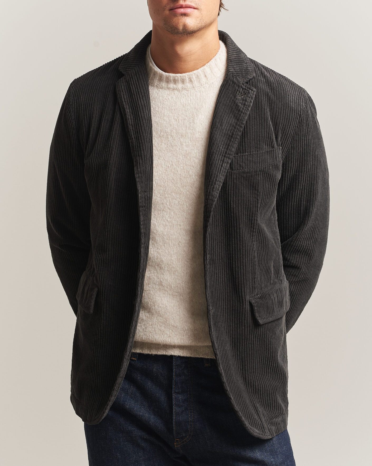 Homme | Blazers | Aspesi | Corduroy Blazer Dark Brown