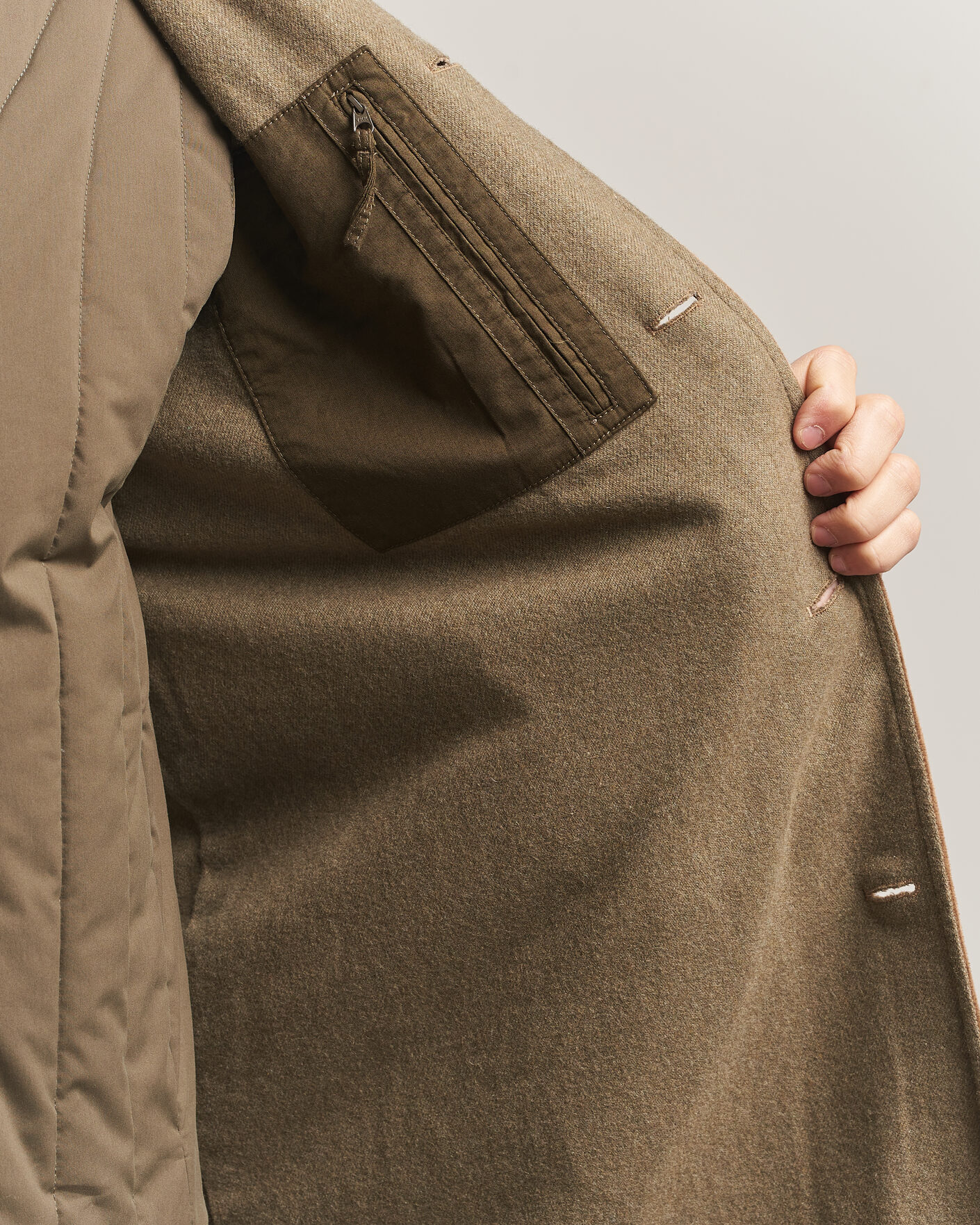 Homme | Manteaux Et Vestes | Aspesi | Corduroy Raglan Coat Beige