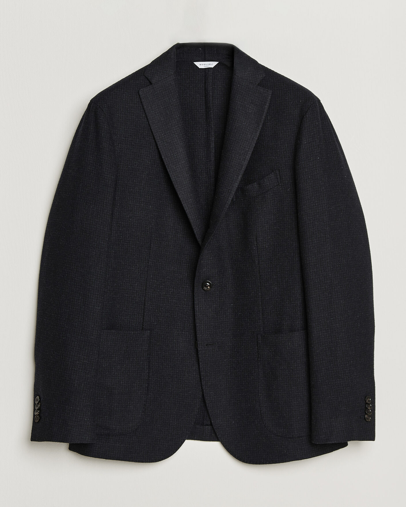 Homme | Blazers | Boglioli | K Jacket Wool Houndstooth Blazer Navy