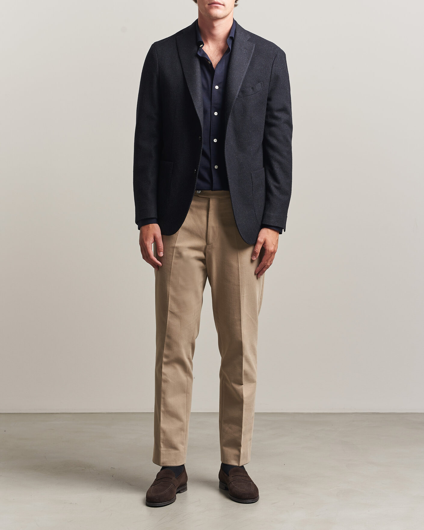 Homme | Blazers | Boglioli | K Jacket Wool Houndstooth Blazer Navy
