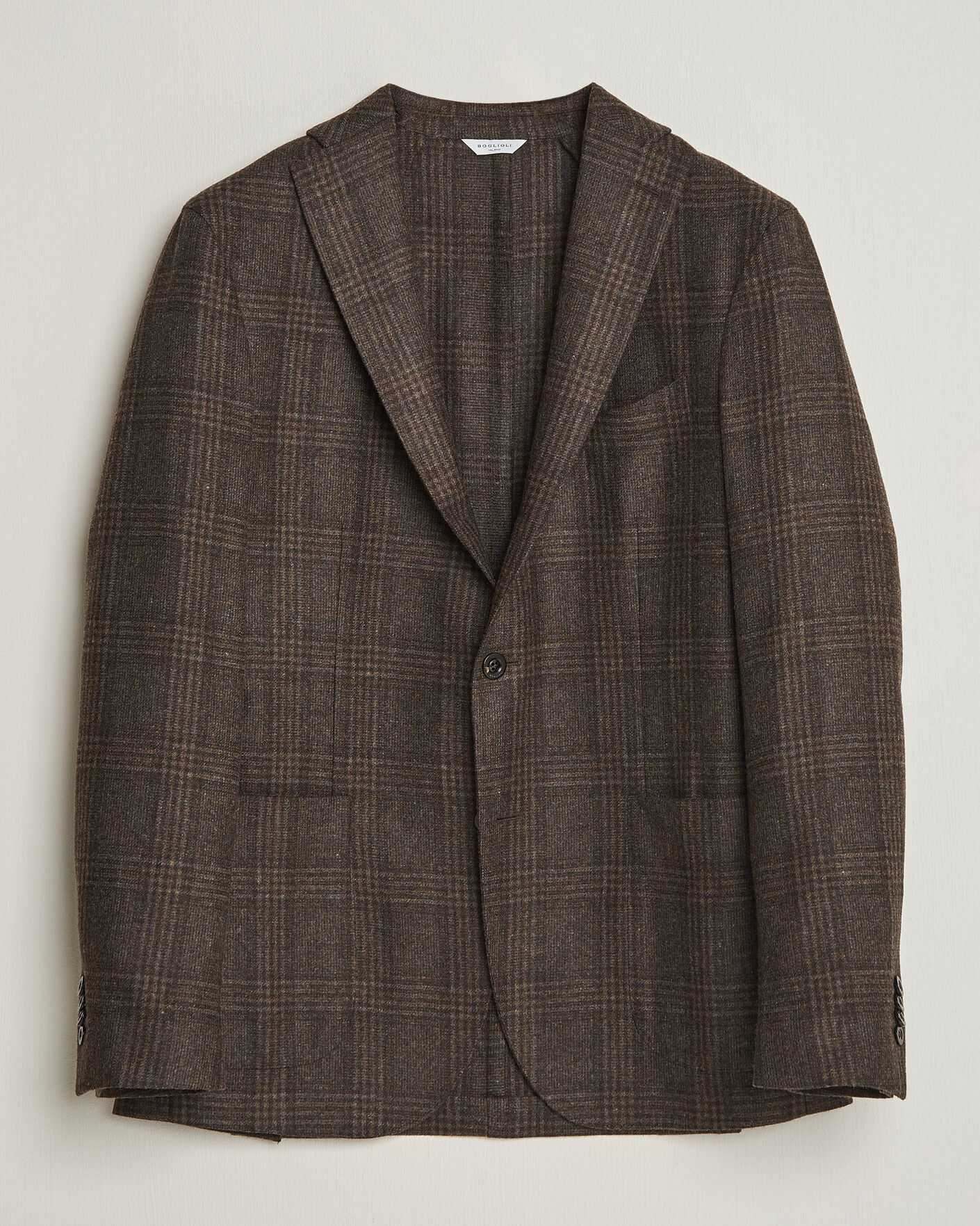 Homme | Blazers | Boglioli | K Jacket Wool Check Blazer Dark Brown