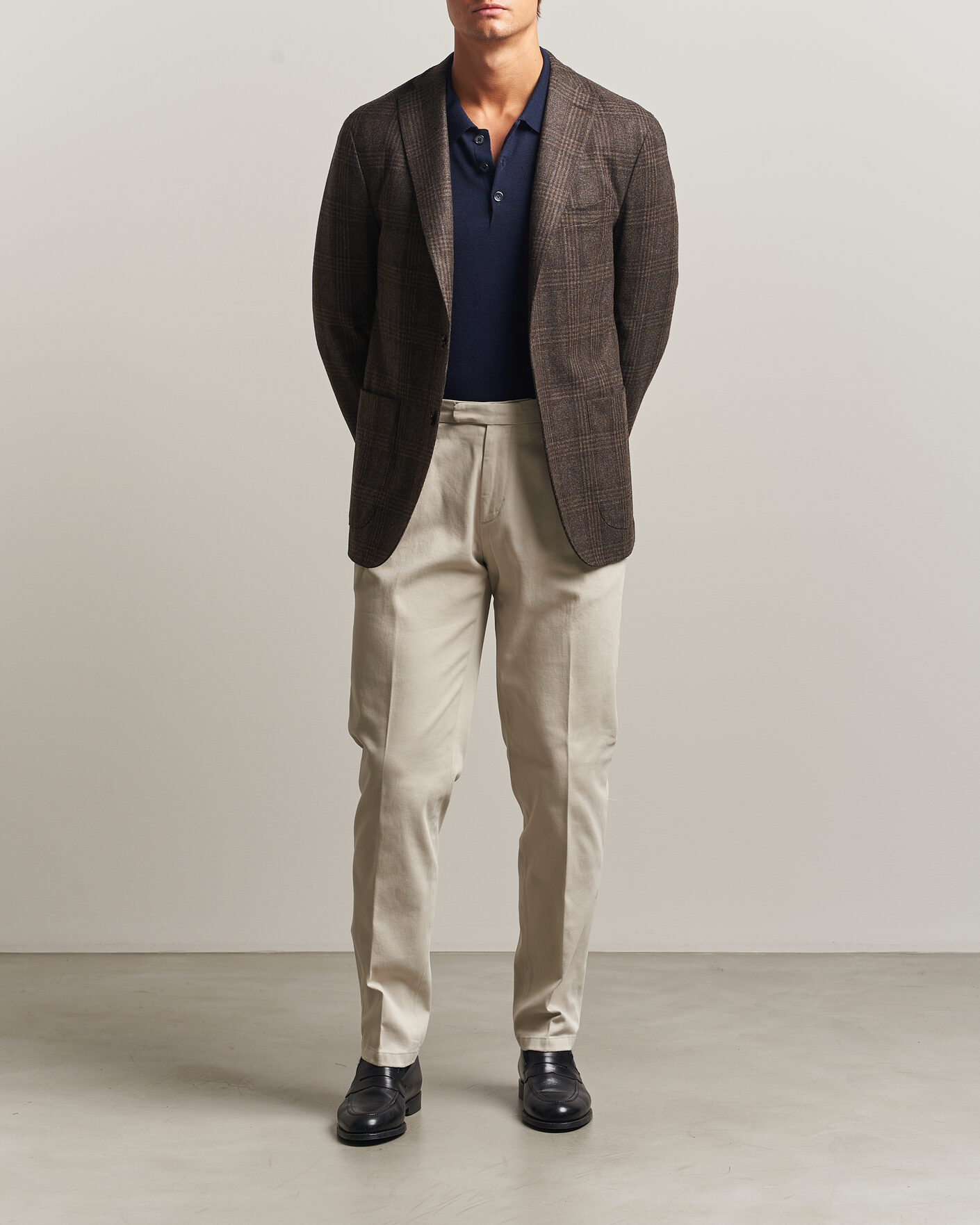 Homme | Blazers | Boglioli | K Jacket Wool Check Blazer Dark Brown