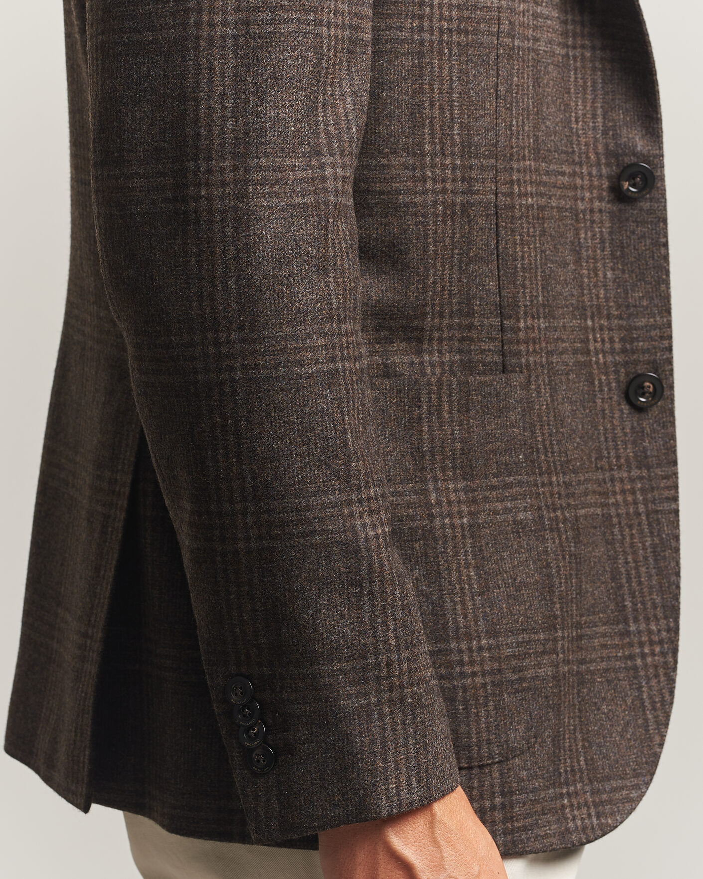 Homme | Blazers | Boglioli | K Jacket Wool Check Blazer Dark Brown