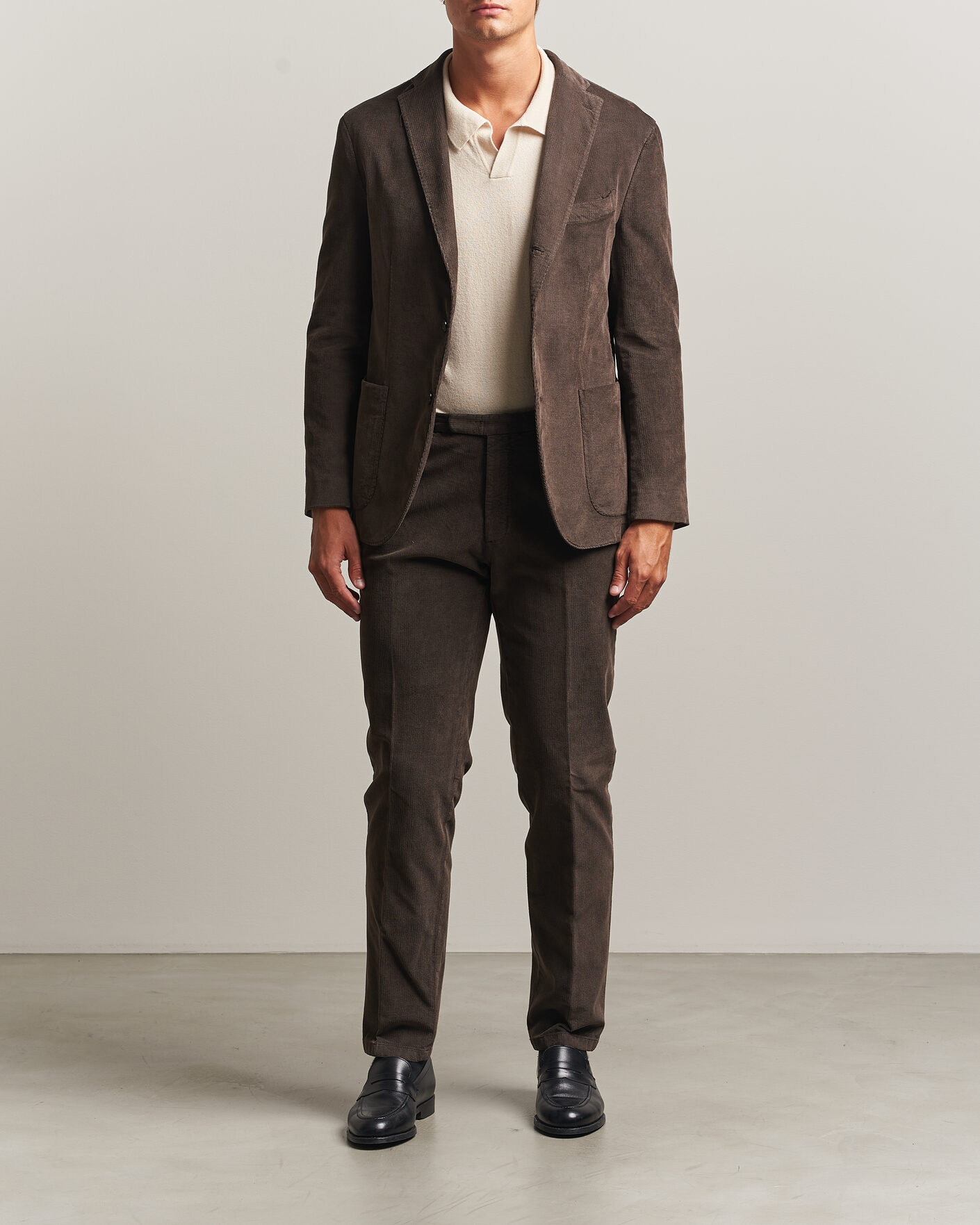 Homme | Costumes | Boglioli | K Jacket Baby Corduroy Suit Dark Brown