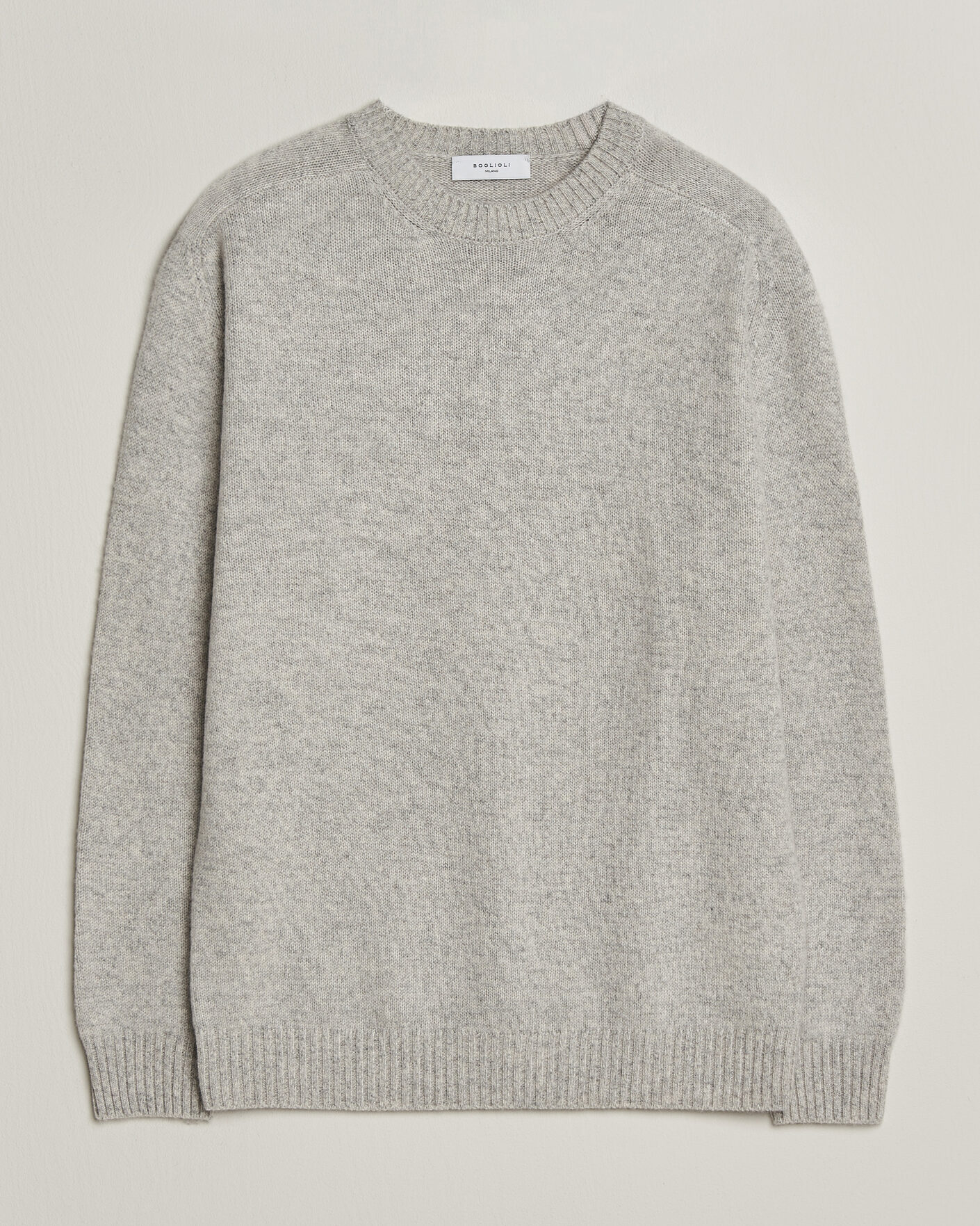Homme | Pulls Et Tricots | Boglioli | Cloud Cashmere Crew Neck Light Grey