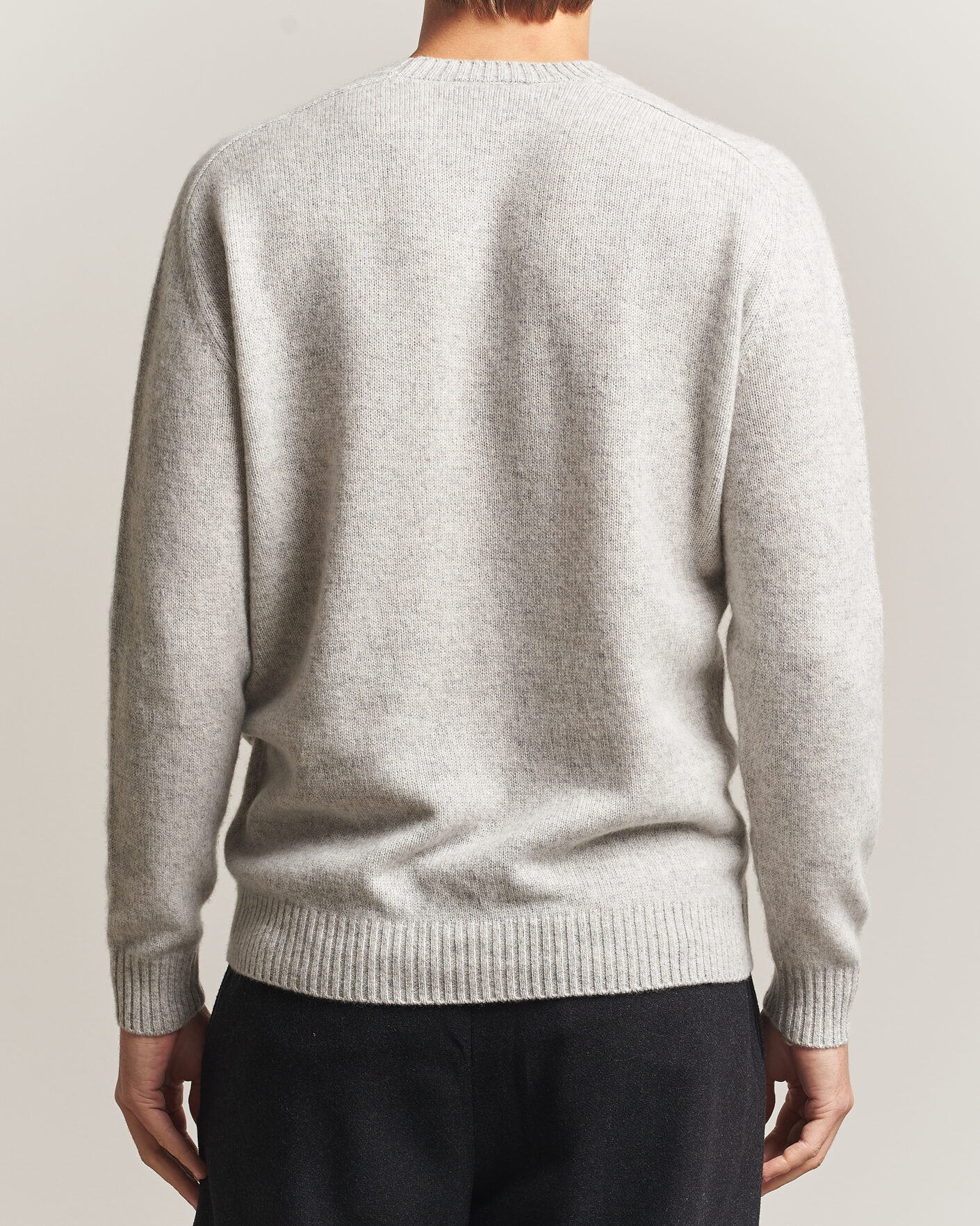 Homme | Pulls Et Tricots | Boglioli | Cloud Cashmere Crew Neck Light Grey