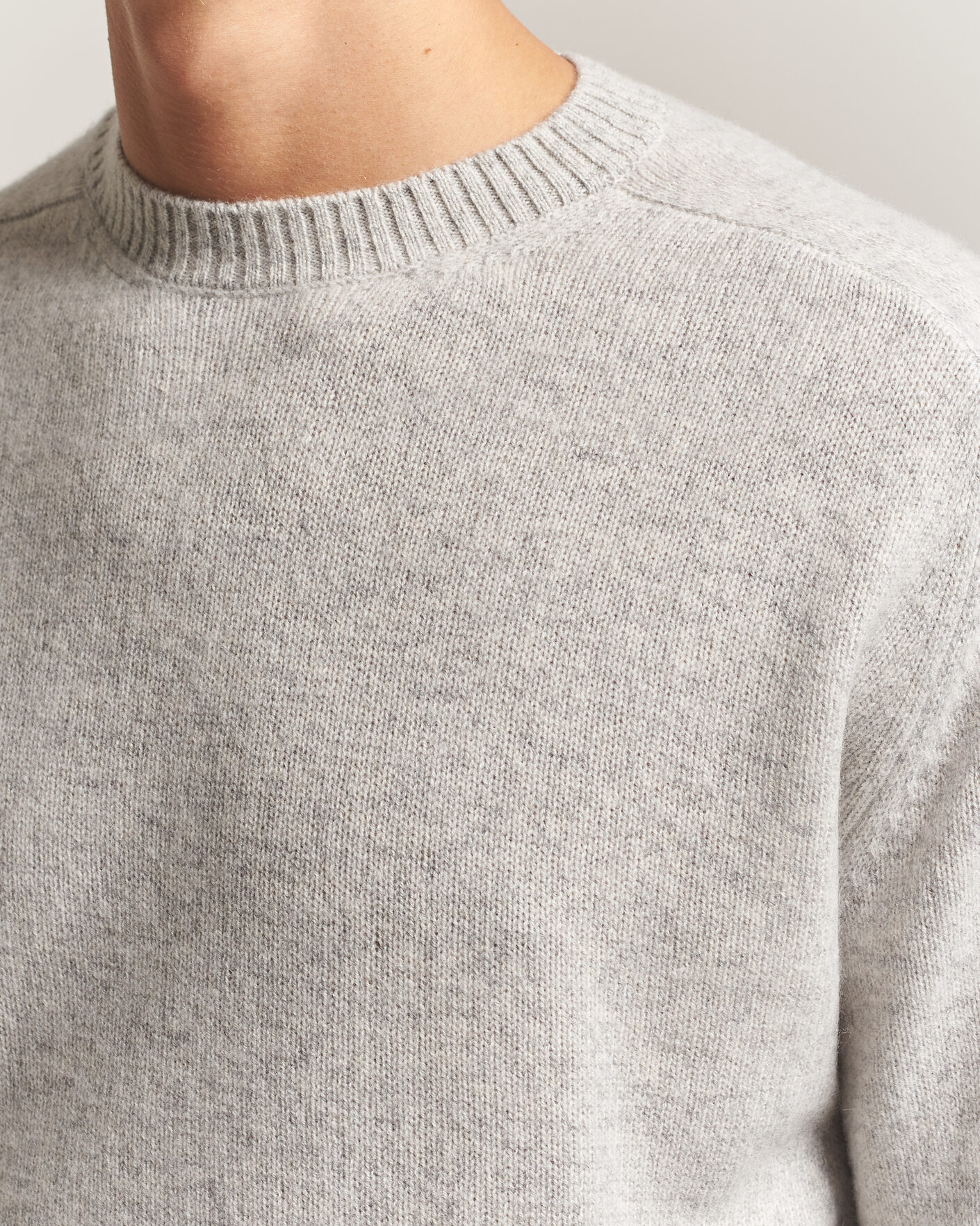 Homme | Pulls Et Tricots | Boglioli | Cloud Cashmere Crew Neck Light Grey