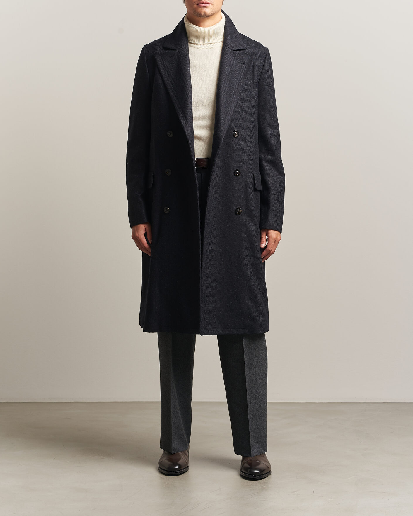 Homme | Manteaux Et Vestes | Boglioli | Double Breasted Wool Coat Navy