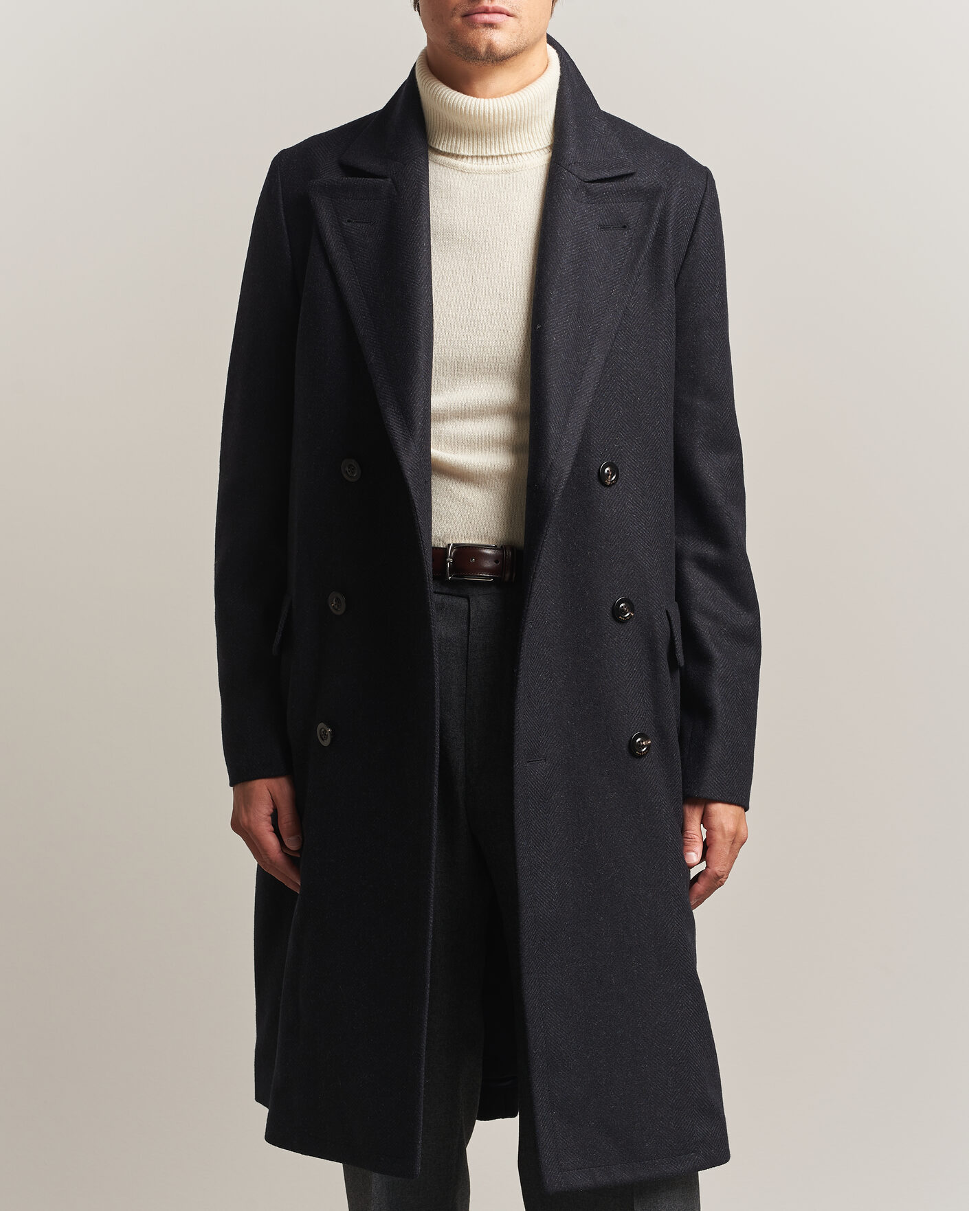 Homme | Manteaux Et Vestes | Boglioli | Double Breasted Wool Coat Navy