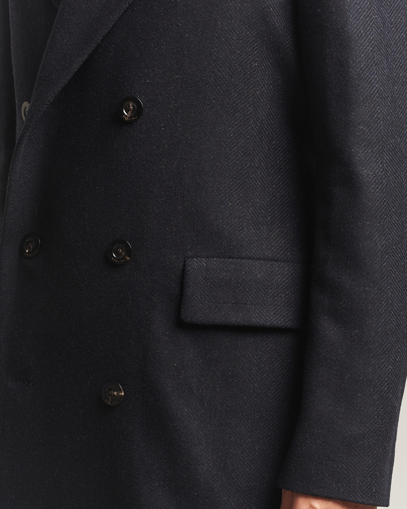 Homme | Manteaux Et Vestes | Boglioli | Double Breasted Wool Coat Navy