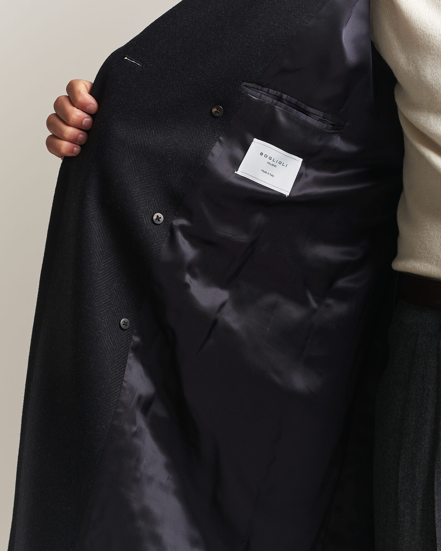 Homme | Manteaux Et Vestes | Boglioli | Double Breasted Wool Coat Navy