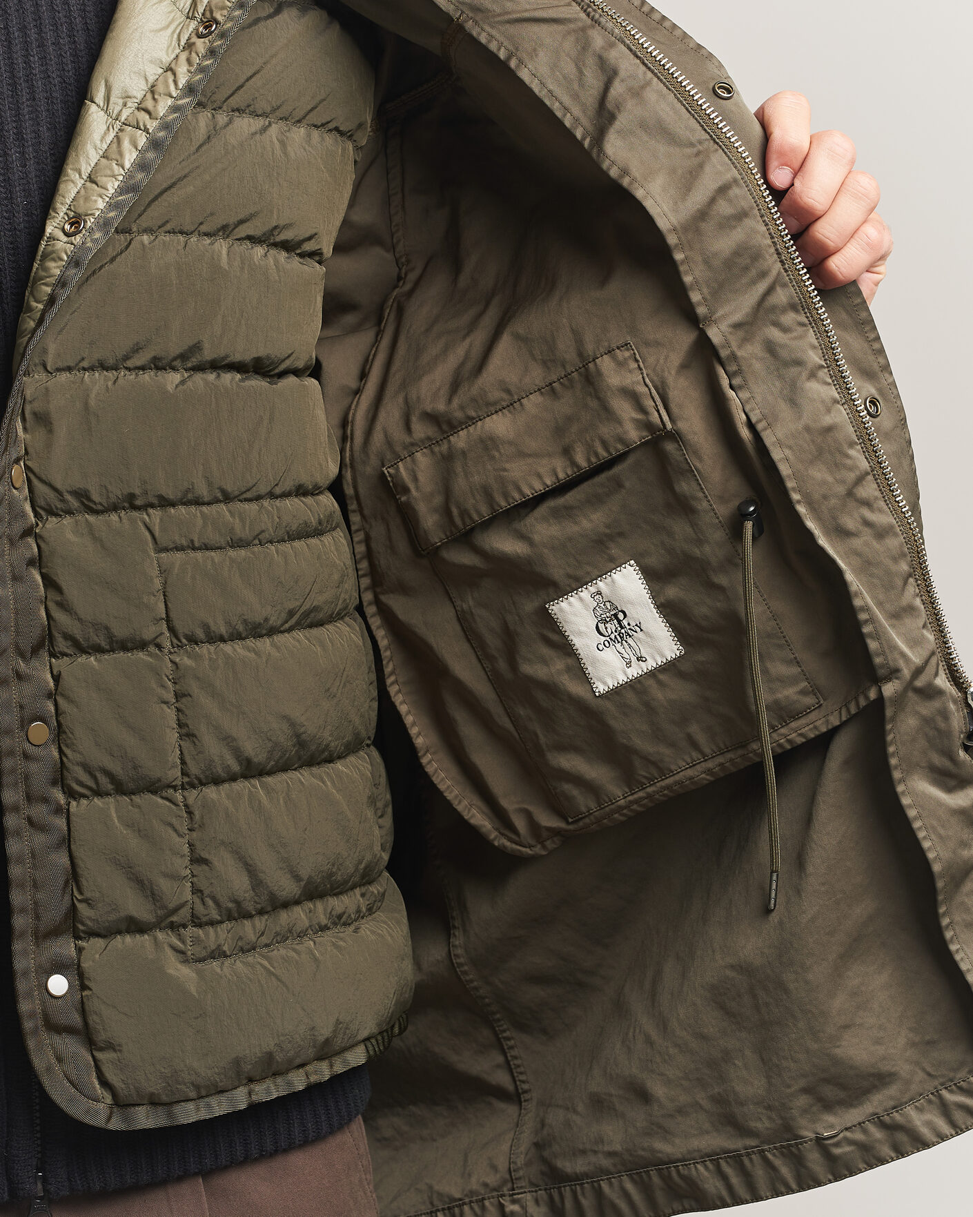 Homme | Manteaux Et Vestes | C.P. Company | Micro Kei 2 in 1 Nylon Parka Olive