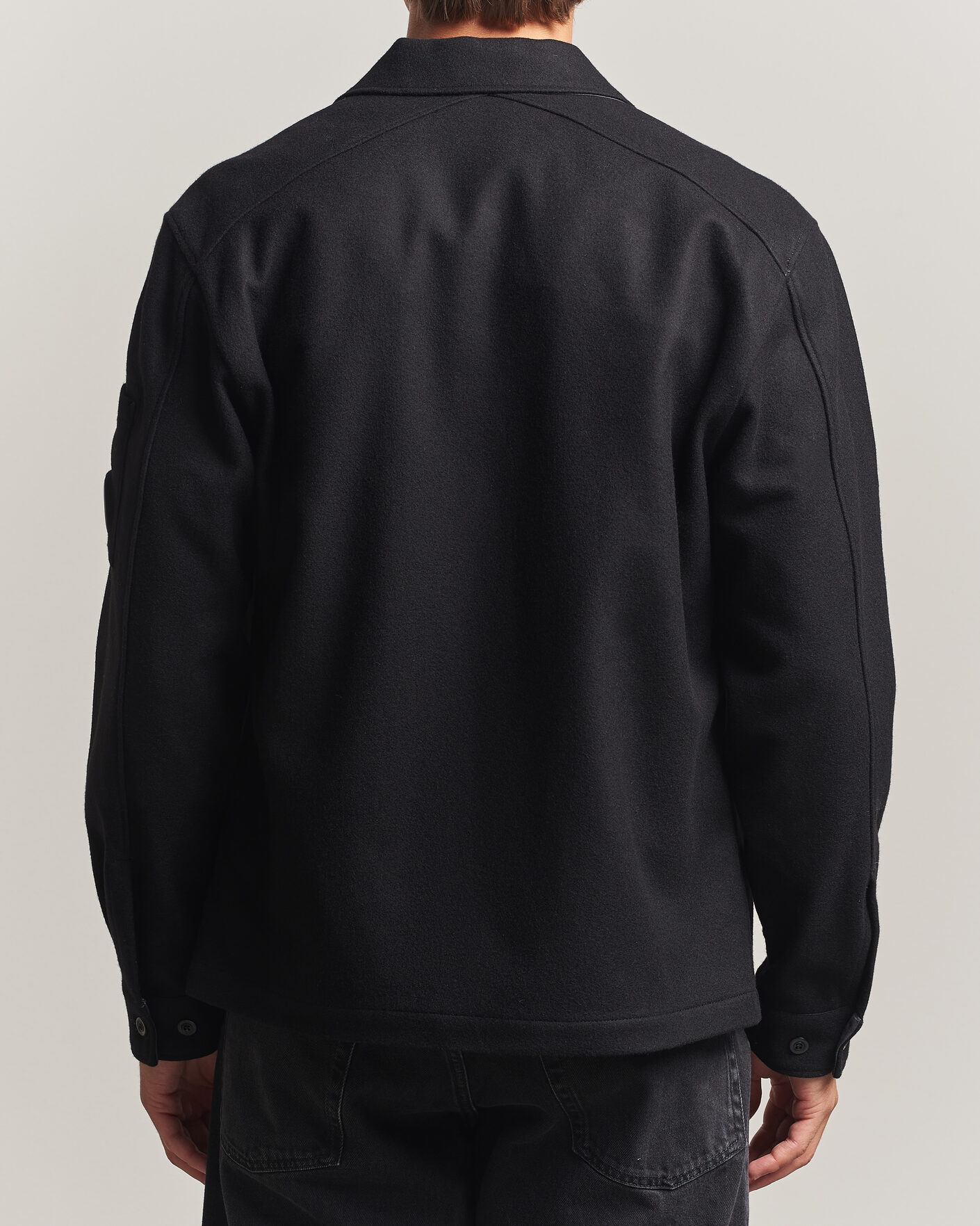 Homme | Manteaux Et Vestes | C.P. Company | Felted Wool Overshirt Black