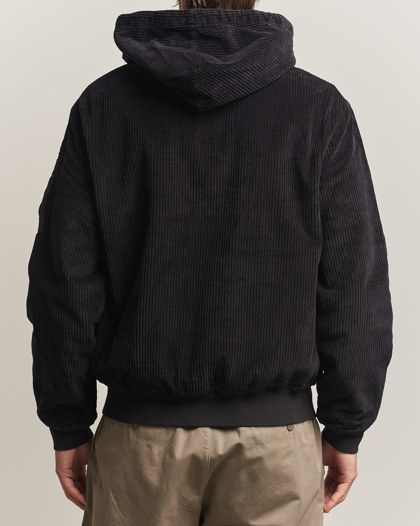 Homme | Manteaux Et Vestes | C.P. Company | Light Padded Hood Corduroy Jacket Black